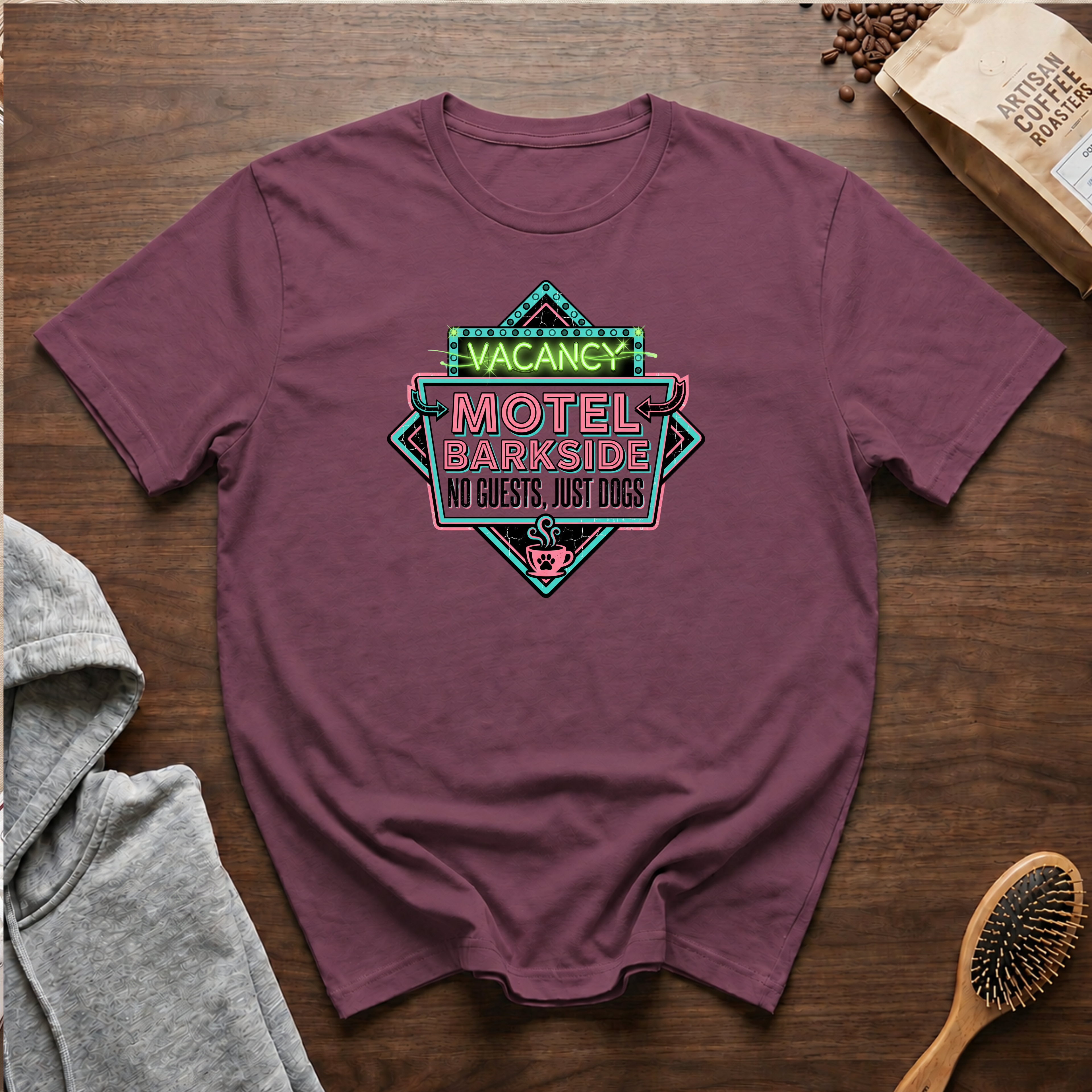 Motel Bark Side No Guests Just Dogs T-Shirt