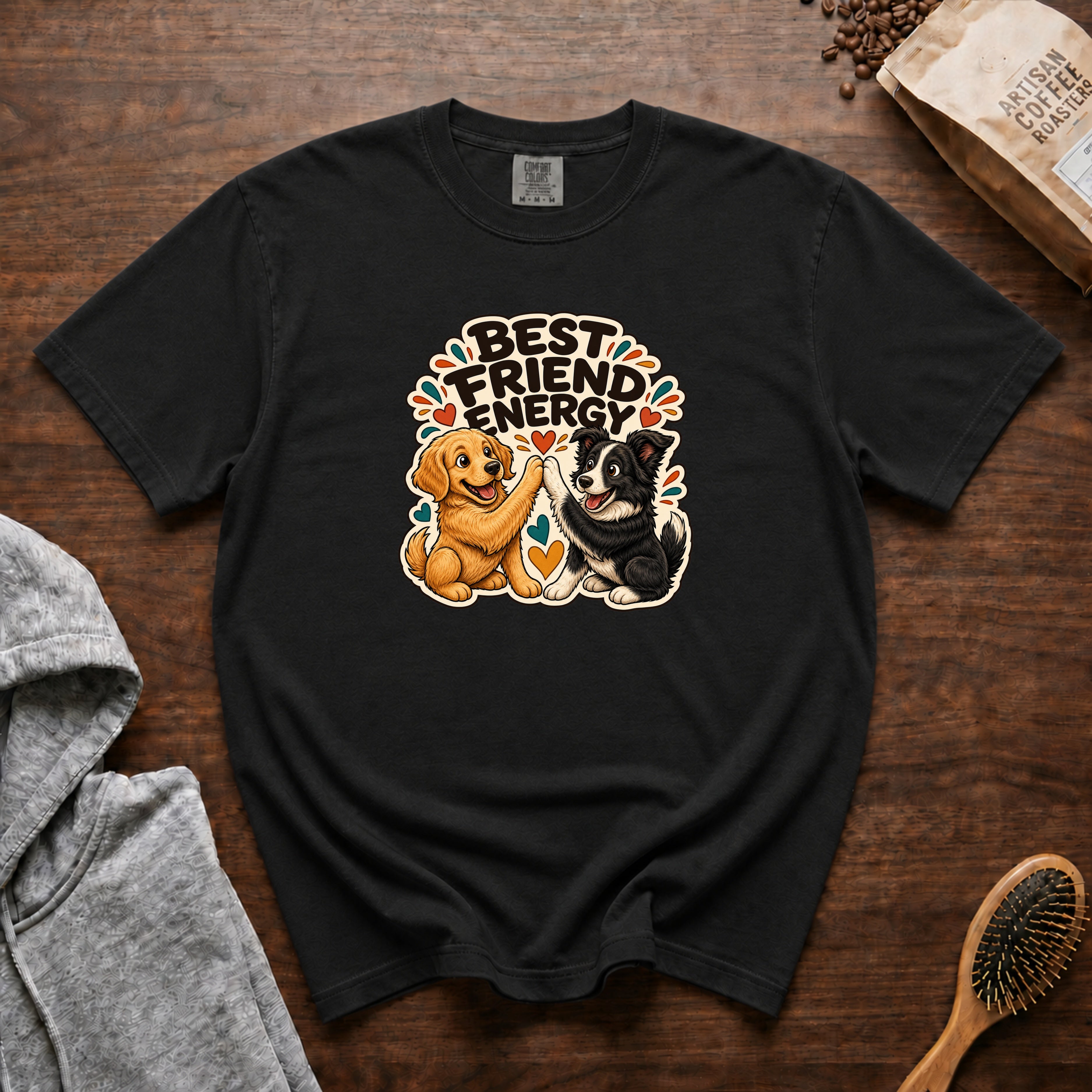 Best Friend Energy T-Shirt — Black