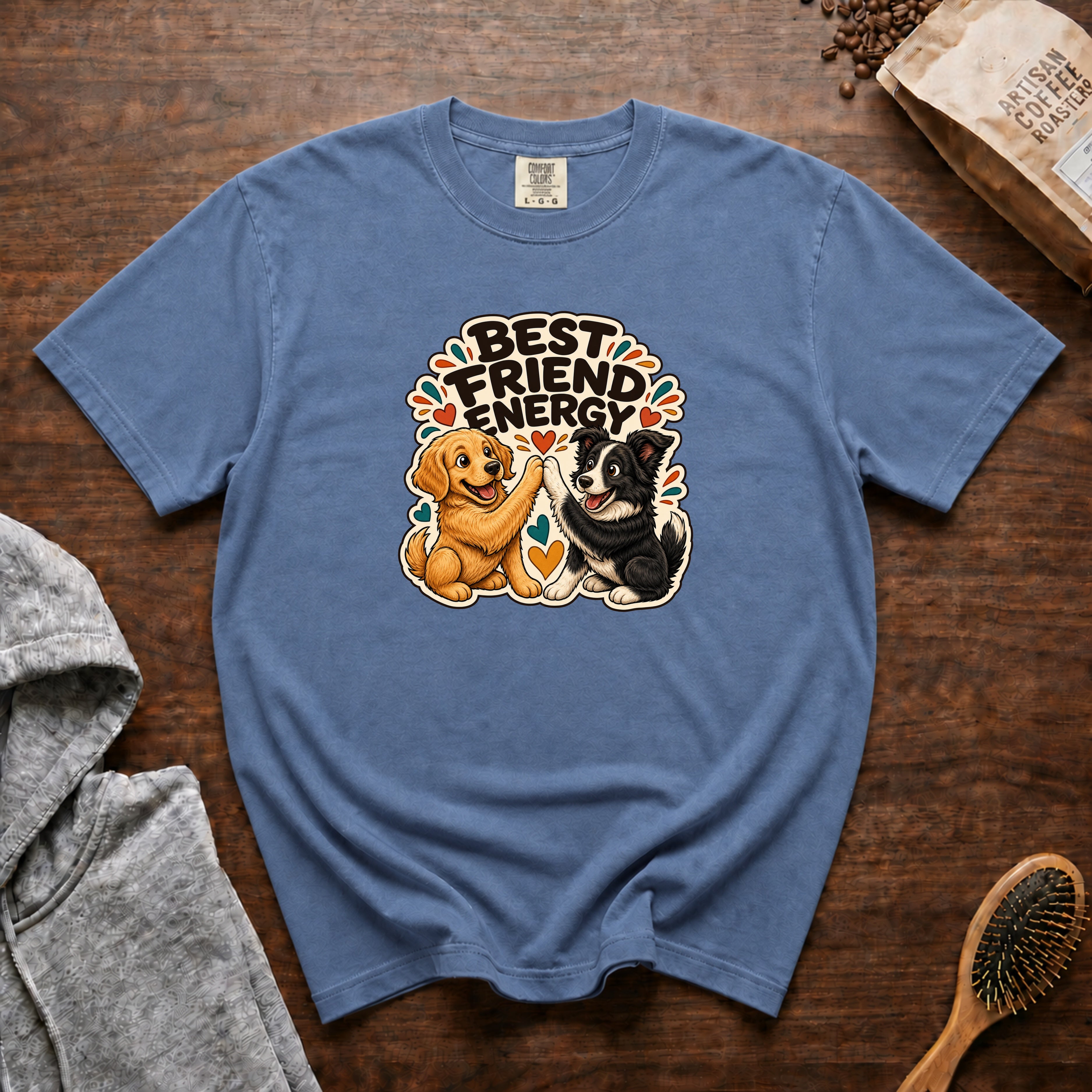 Best Friend Energy T-Shirt — Blue Jean