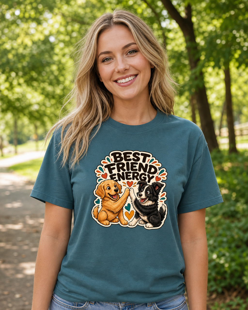 Best Friend Energy T-Shirt | Dog Lover Best Friend Tee