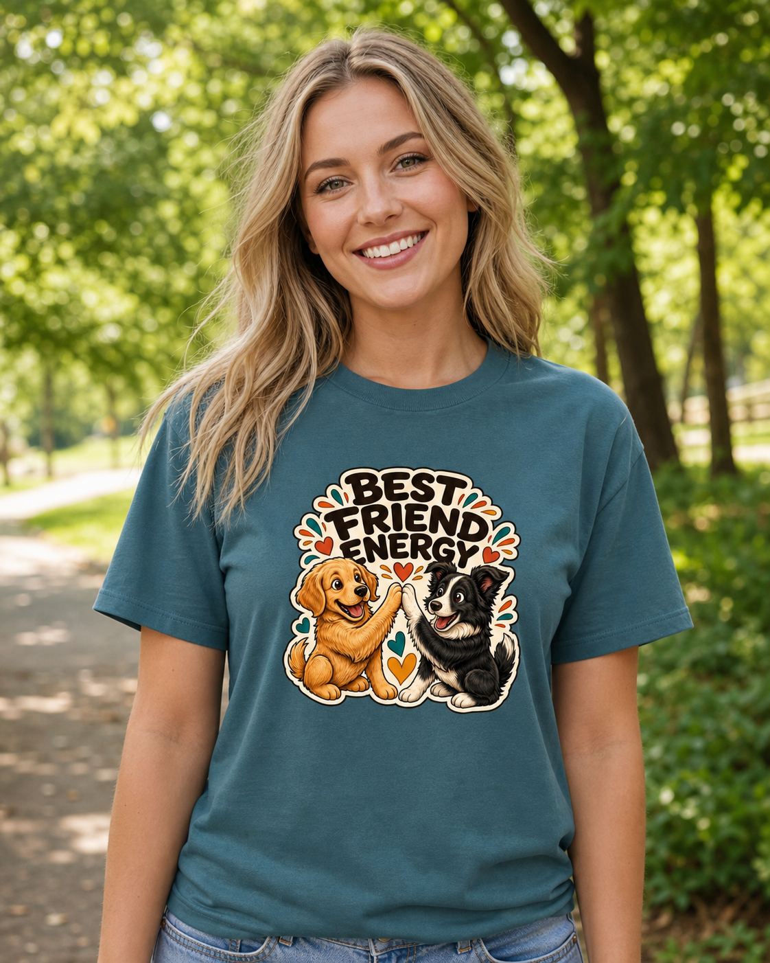 Best Friend Energy T-Shirt | Dog Lover Best Friend Tee