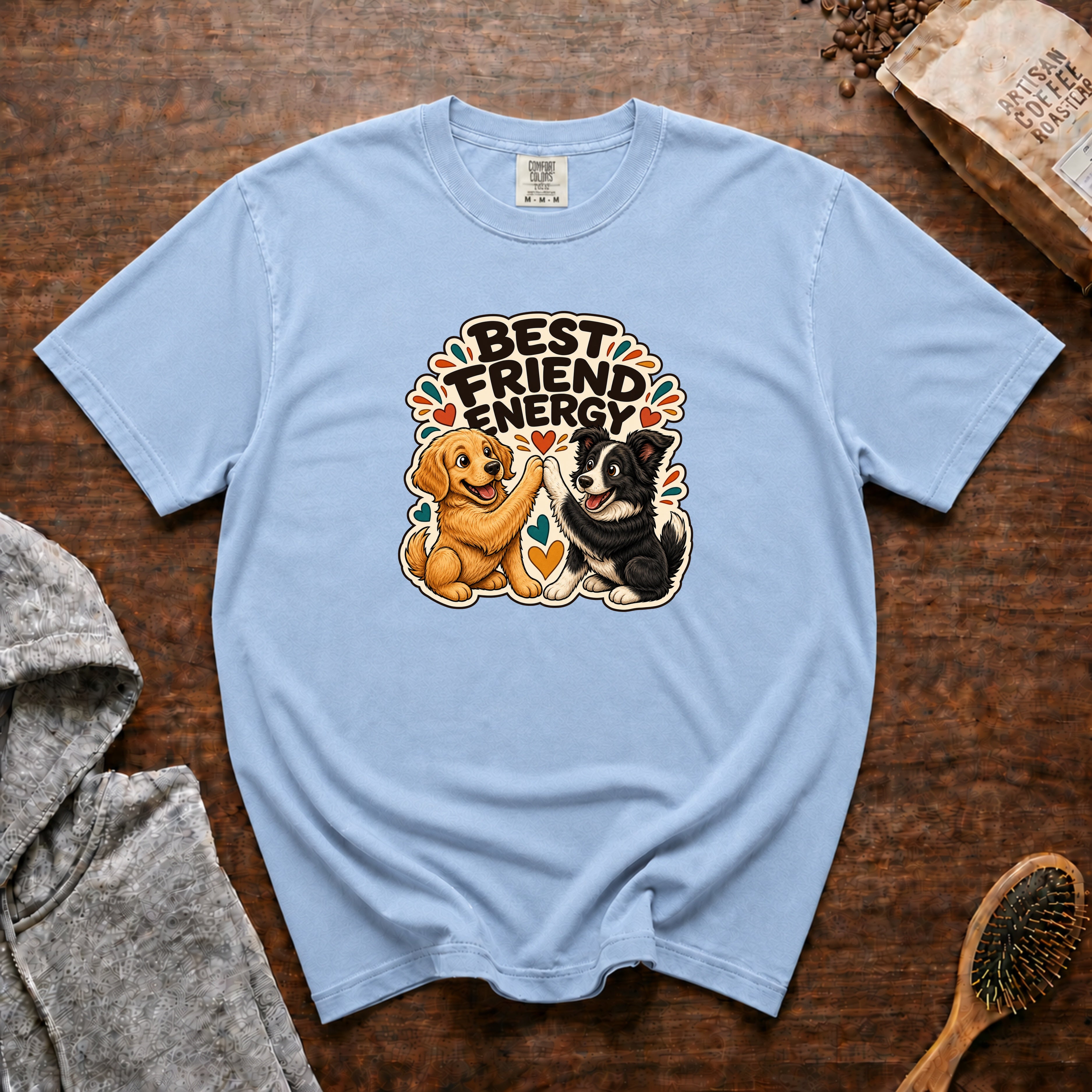 Best Friend Energy T-Shirt — Chambray