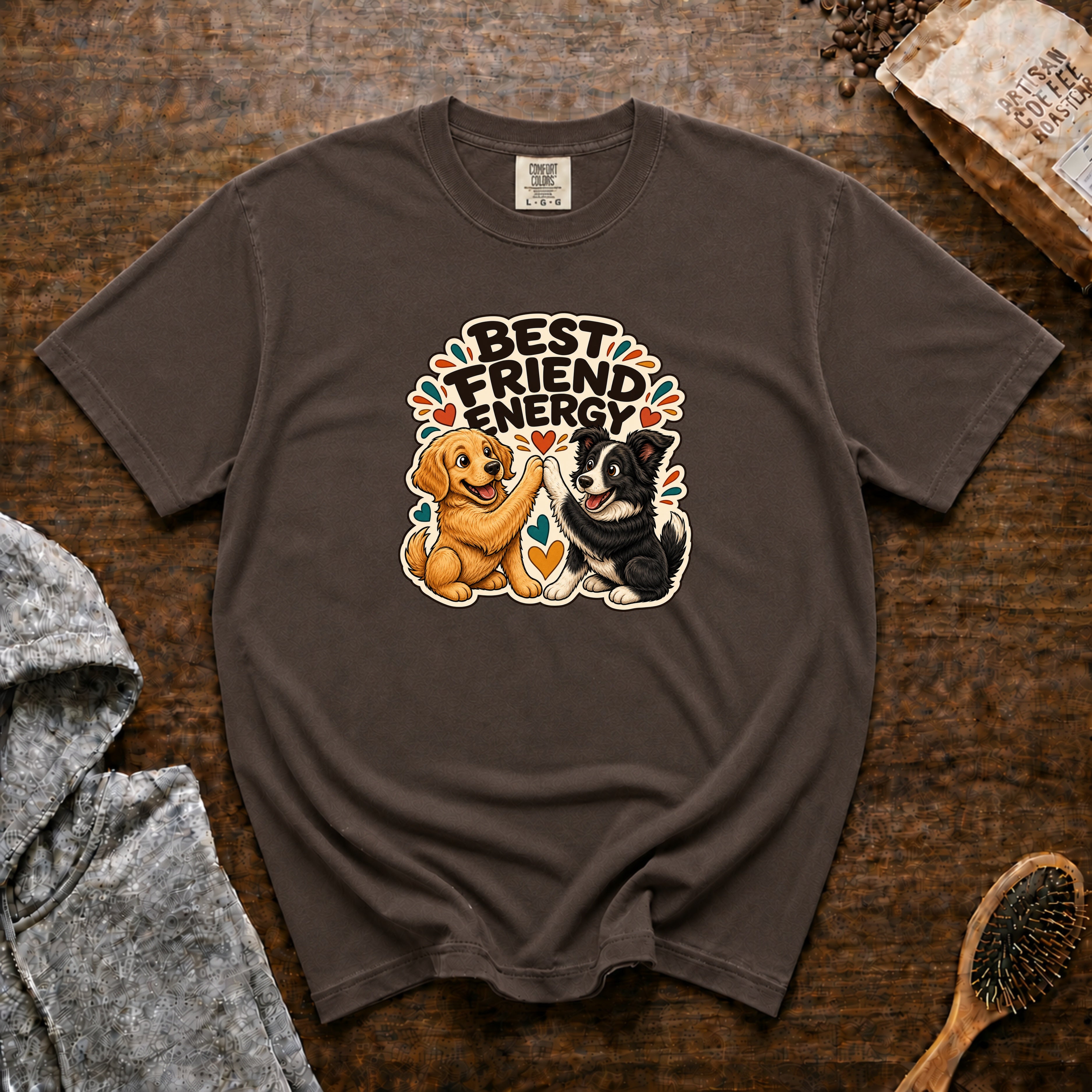 Best Friend Energy T-Shirt — Espresso