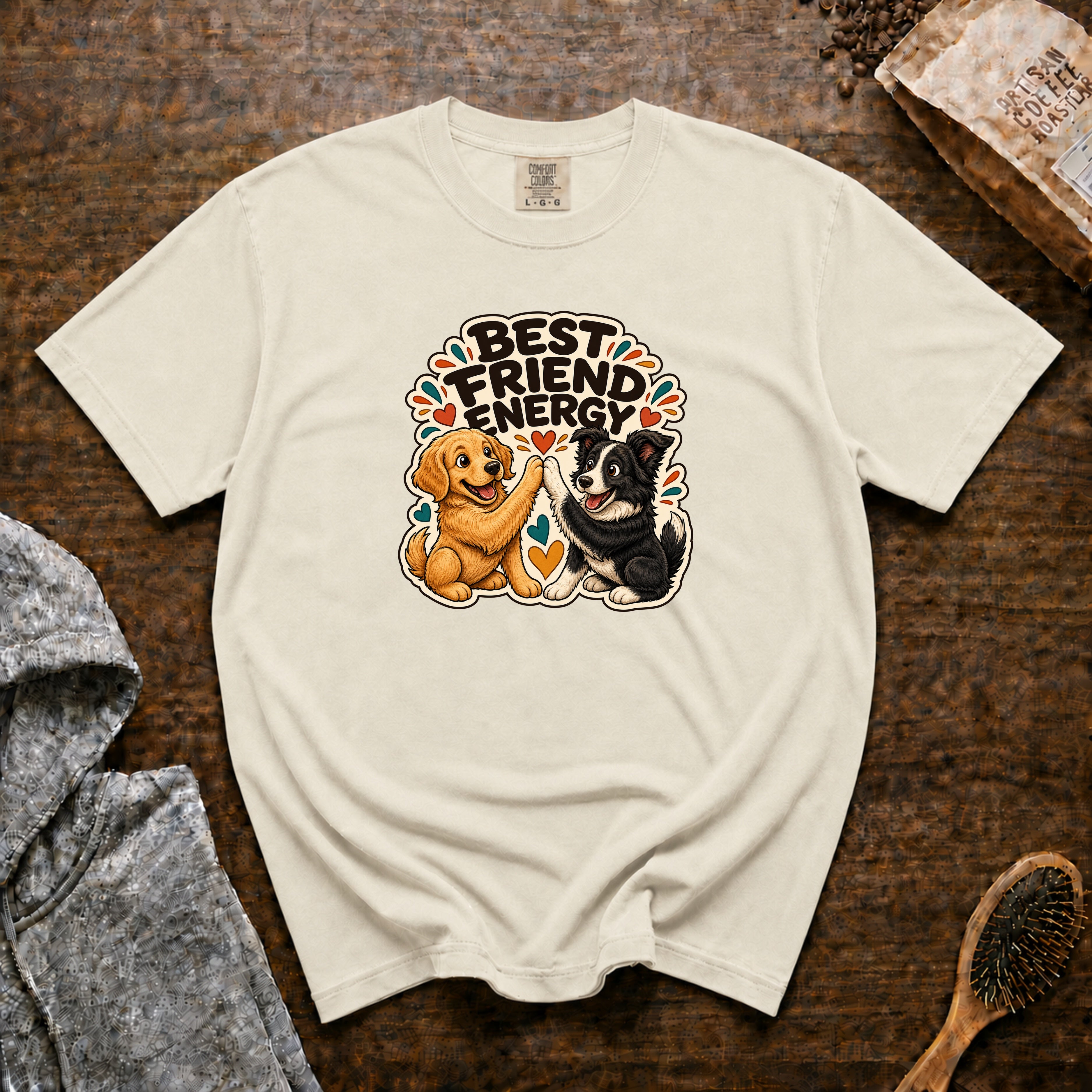 Best Friend Energy T-Shirt — Ivory