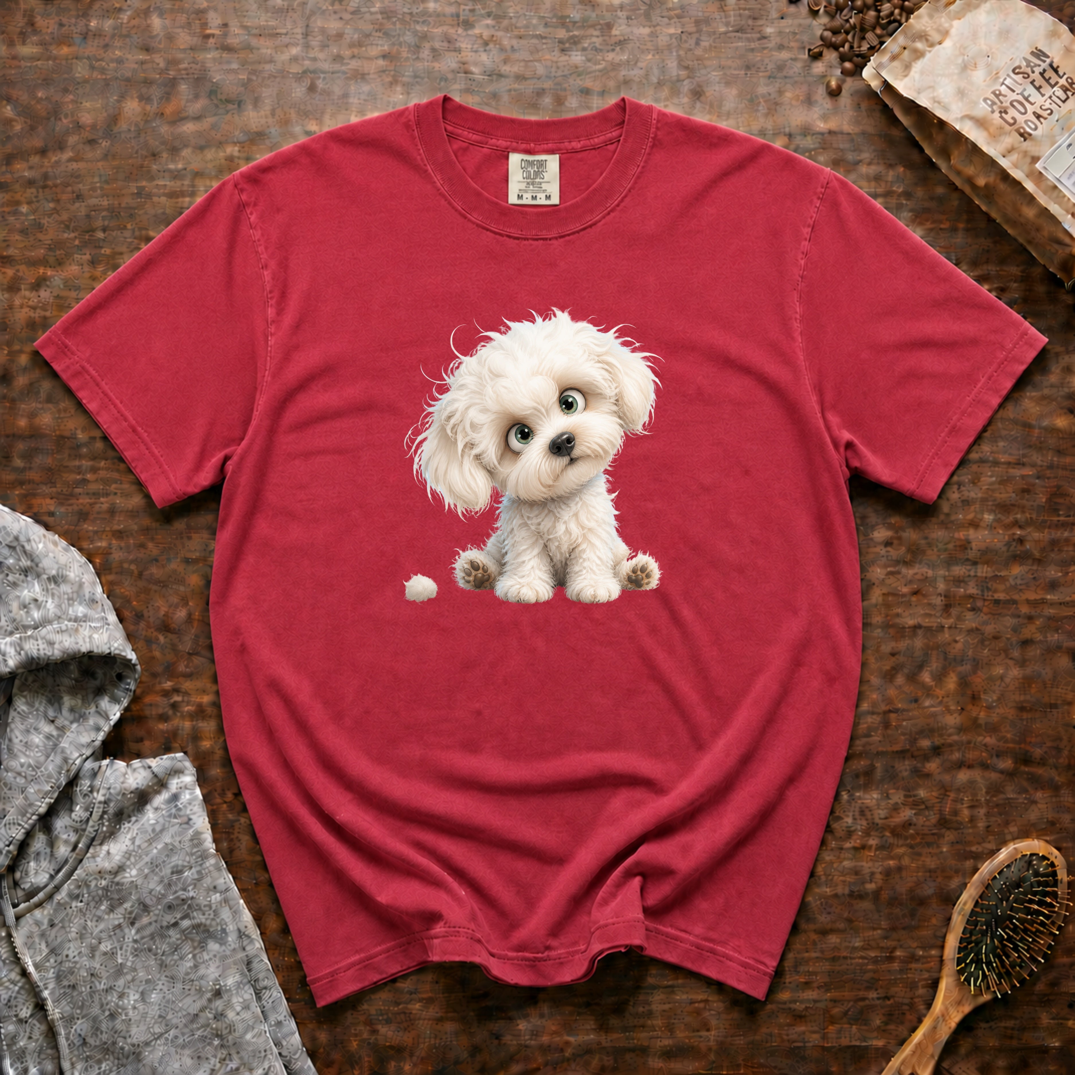 Bichon Frise T-Shirt — Crimson
