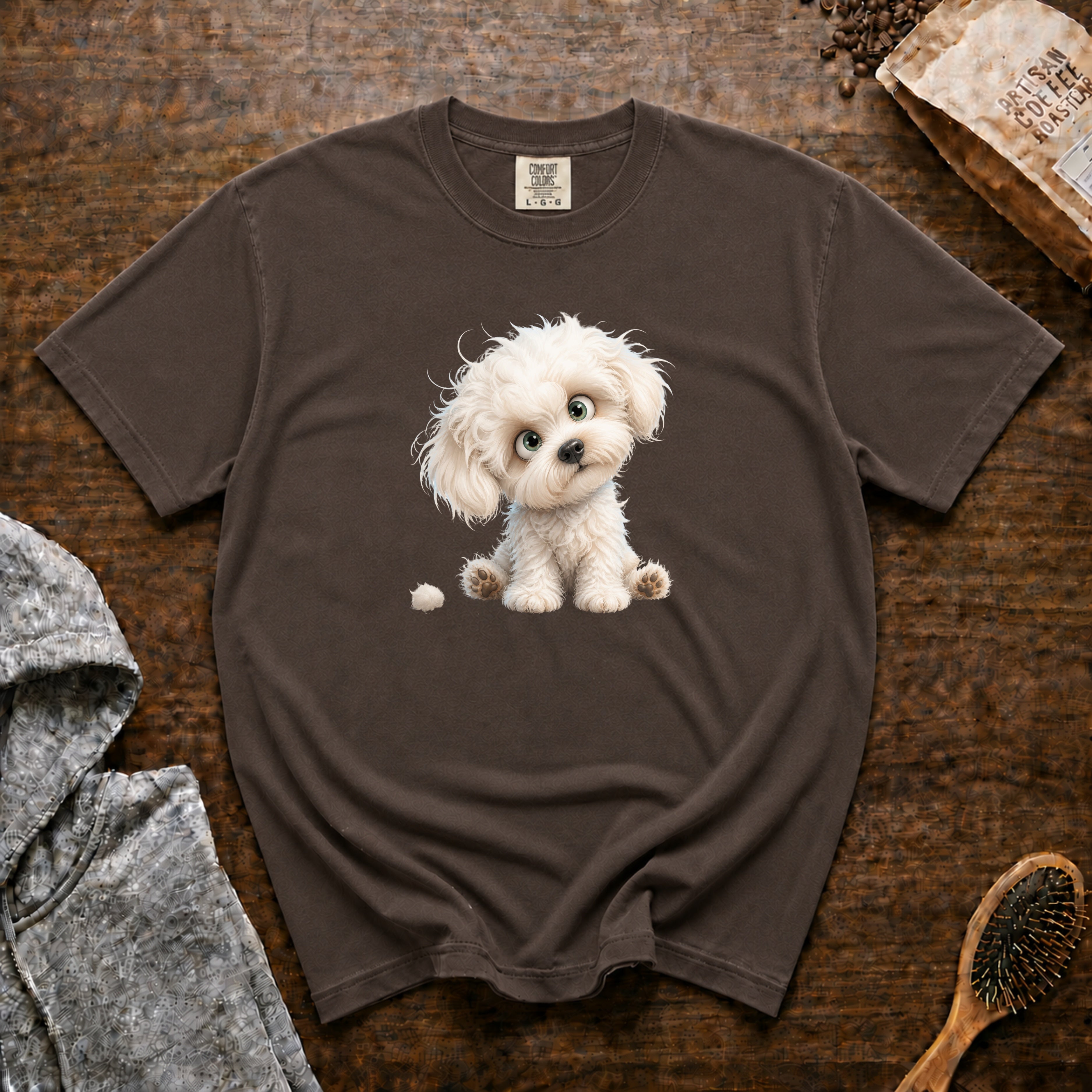 Bichon Frise T-Shirt — Espresso
