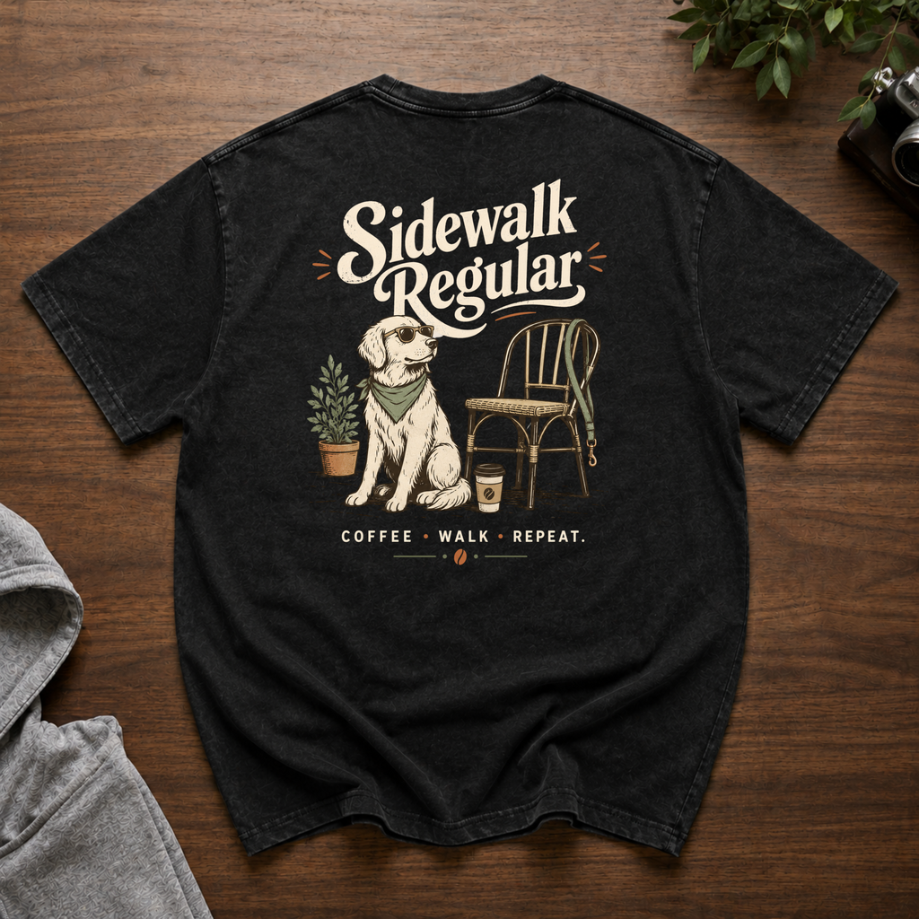 Sidewalk Regular Snow Washed Oversized Cotton T-Shirt