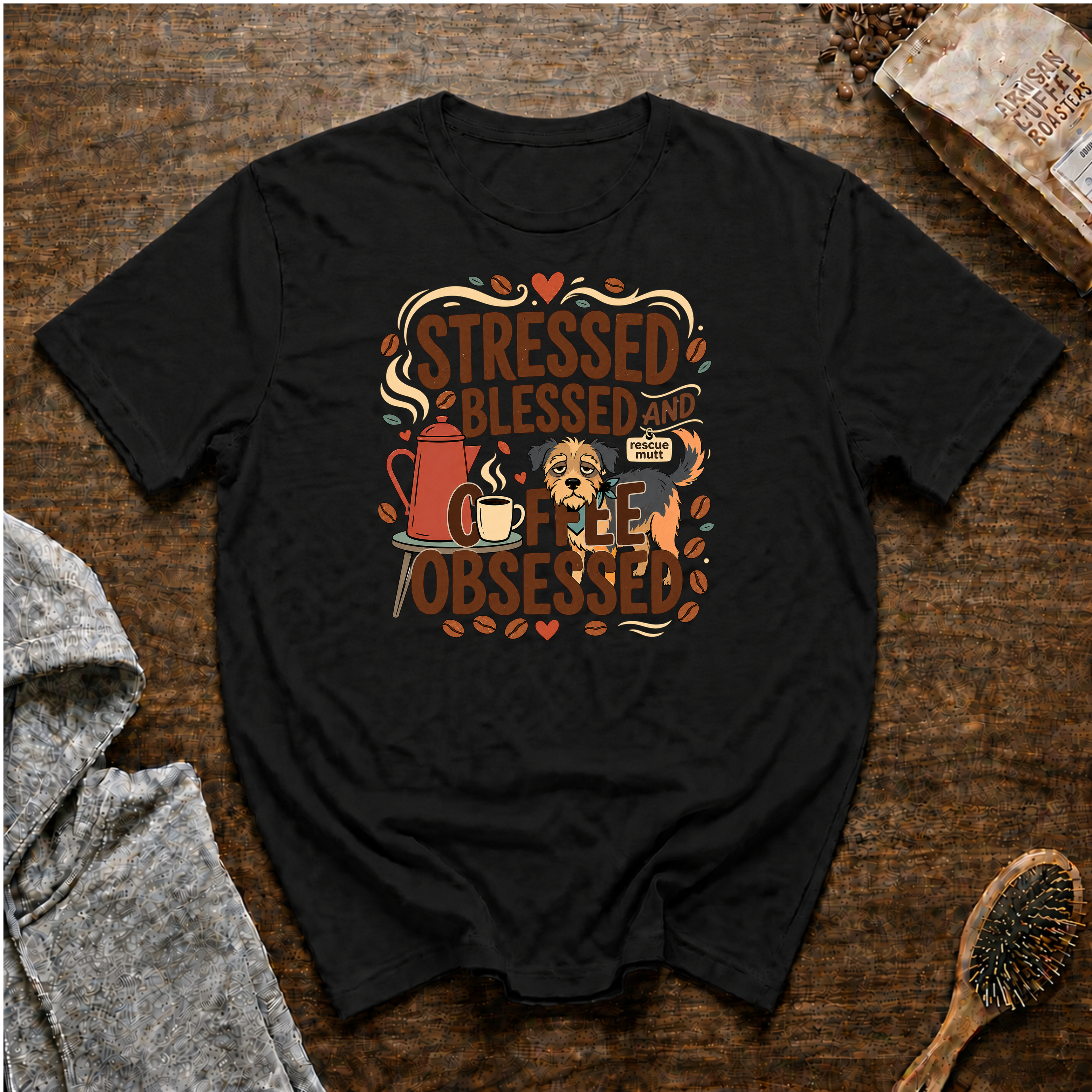 Stressed Blessed and Coffee Obsessed T-Shirt