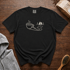 Coffee Leash Trail T-Shirt | Dog Walking Coffee Lover Tee