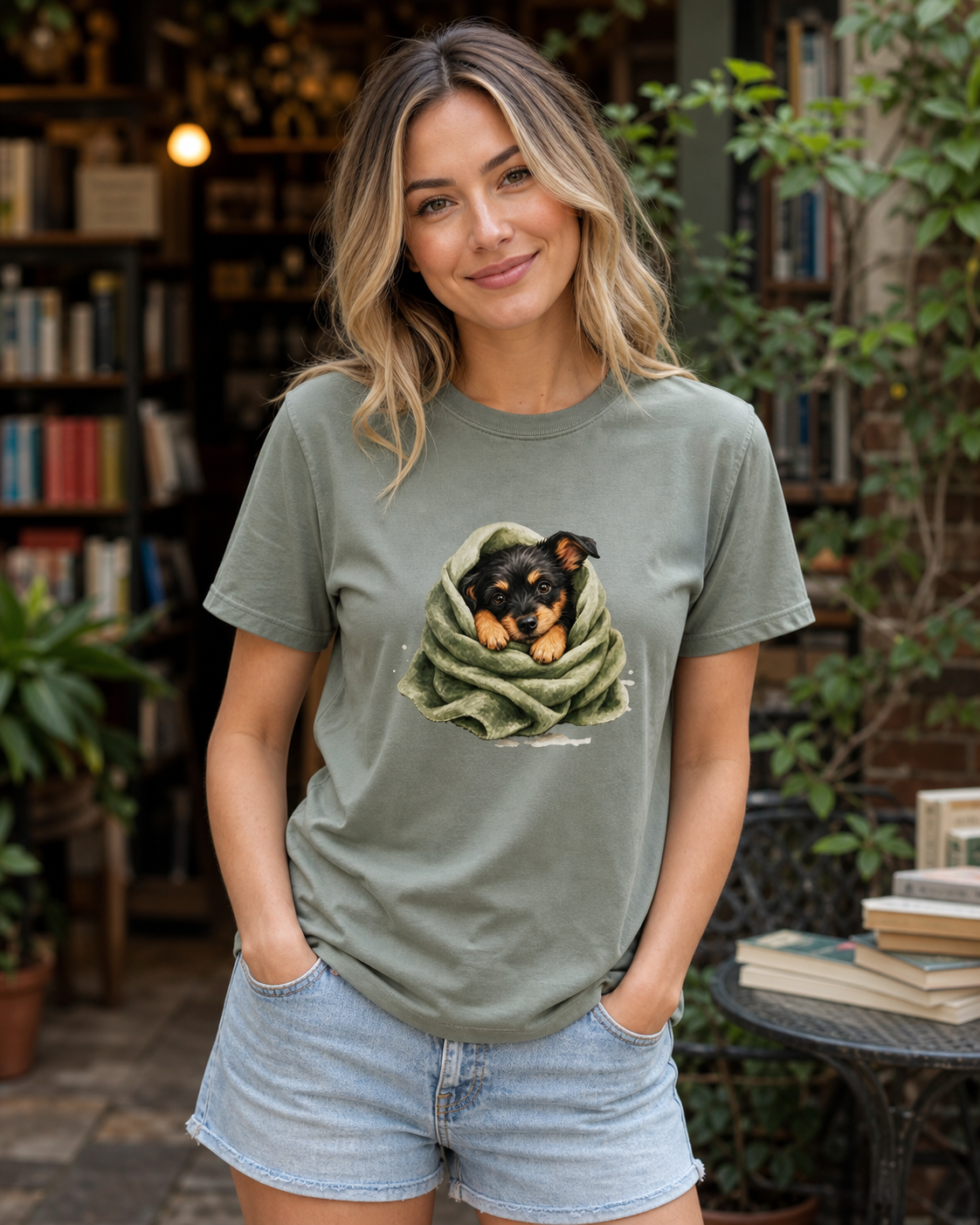 Blanket Burrito T-Shirt | Funny Dog Lover Cozy Tee