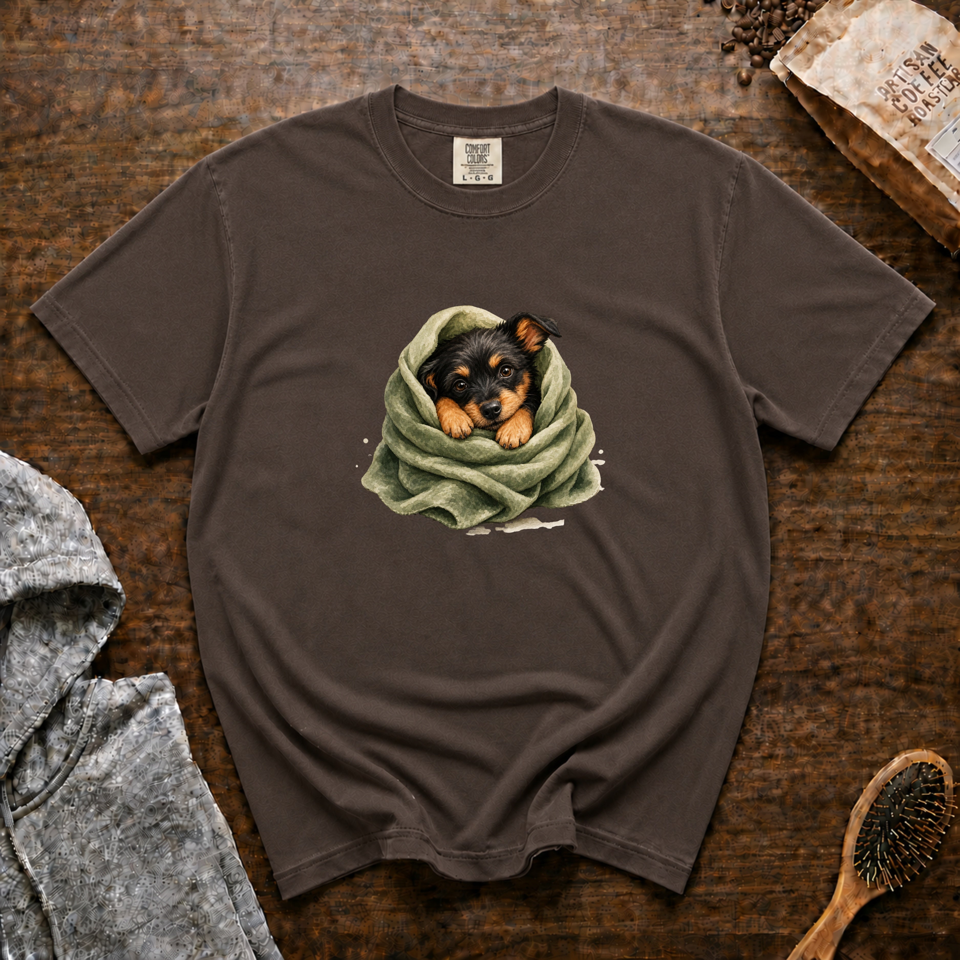 Blanket Burrito T-Shirt — Espresso