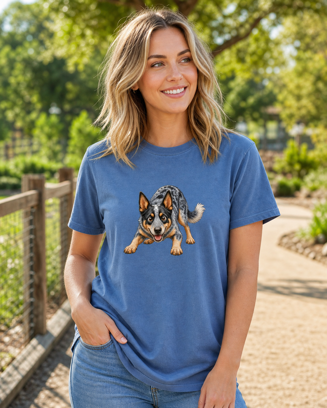 Blue Heeler Playing T-Shirt | Cattle Dog Lover Funny Tee
