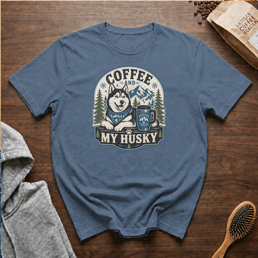 Coffee and My Husky T-Shirt