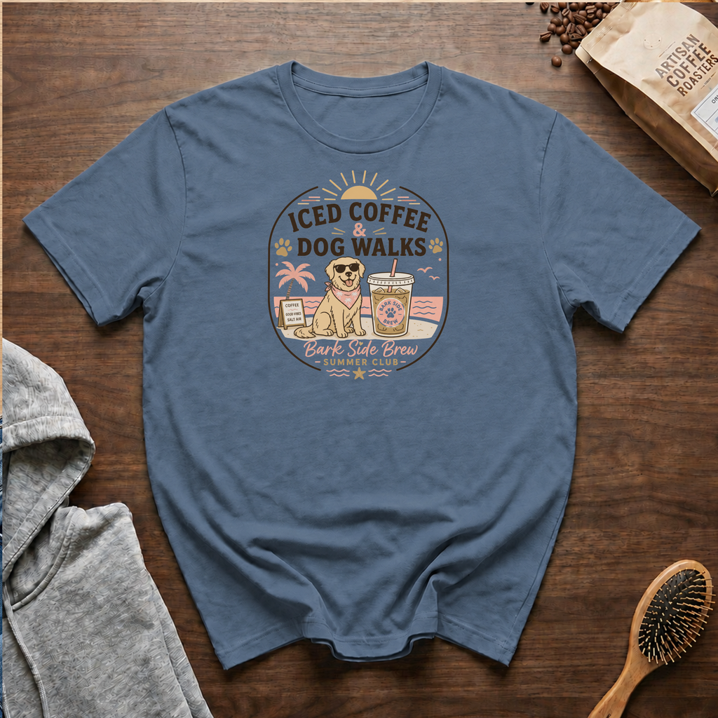 Iced Coffee and Dog Walks T-Shirt