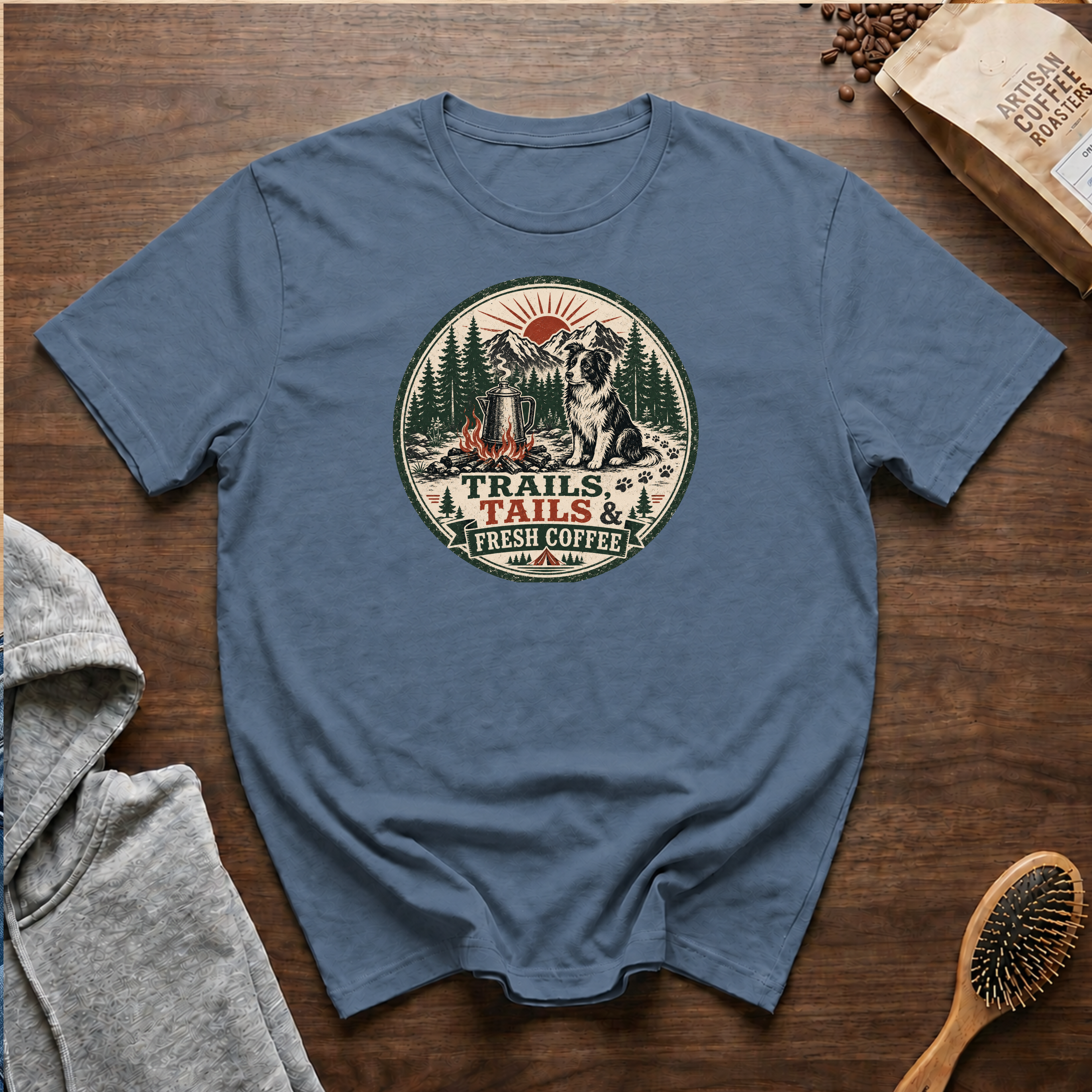 Trails Tails and Fresh Coffee T-Shirt