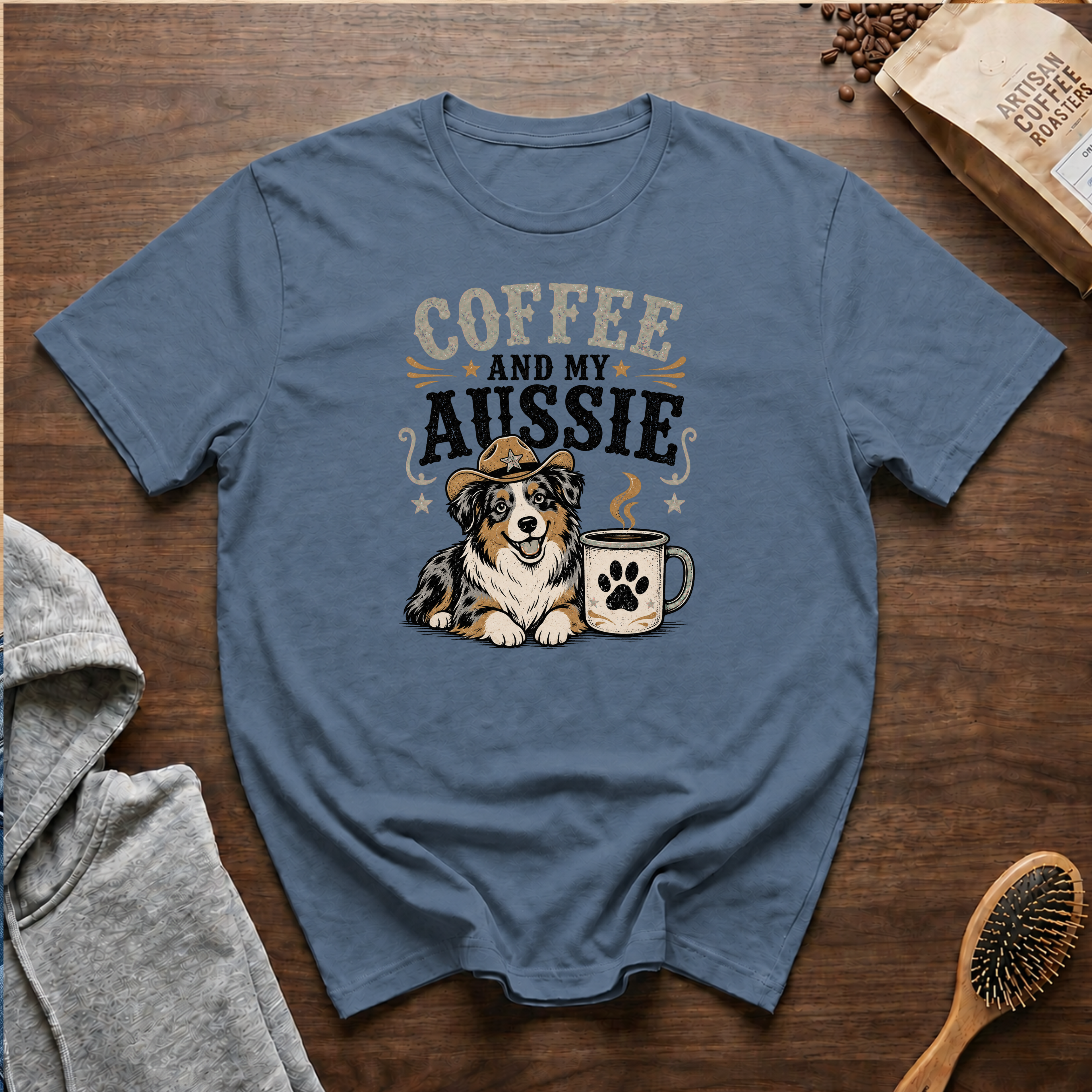 Coffee and My Aussie T-Shirt