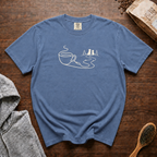 Coffee Leash Trail T-Shirt | Dog Walking Coffee Lover Tee