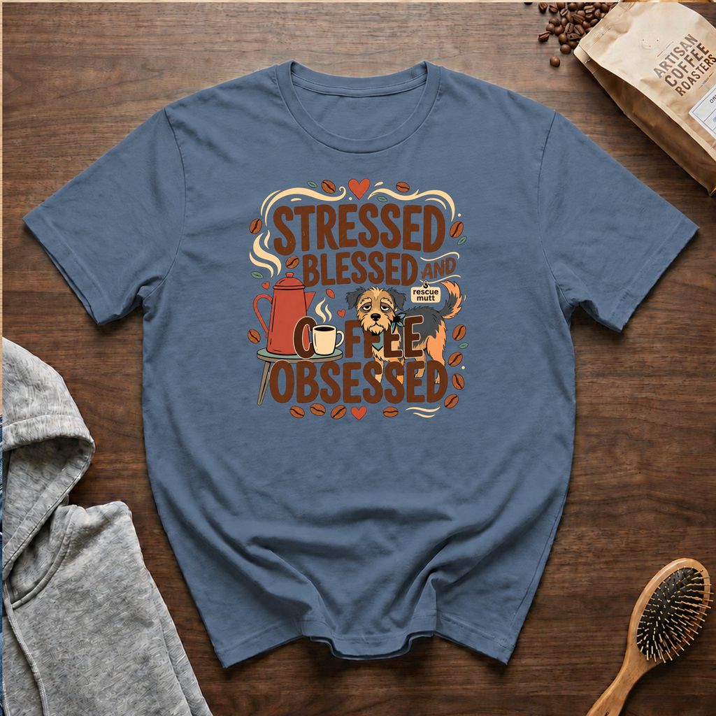 Stressed Blessed and Coffee Obsessed T-Shirt