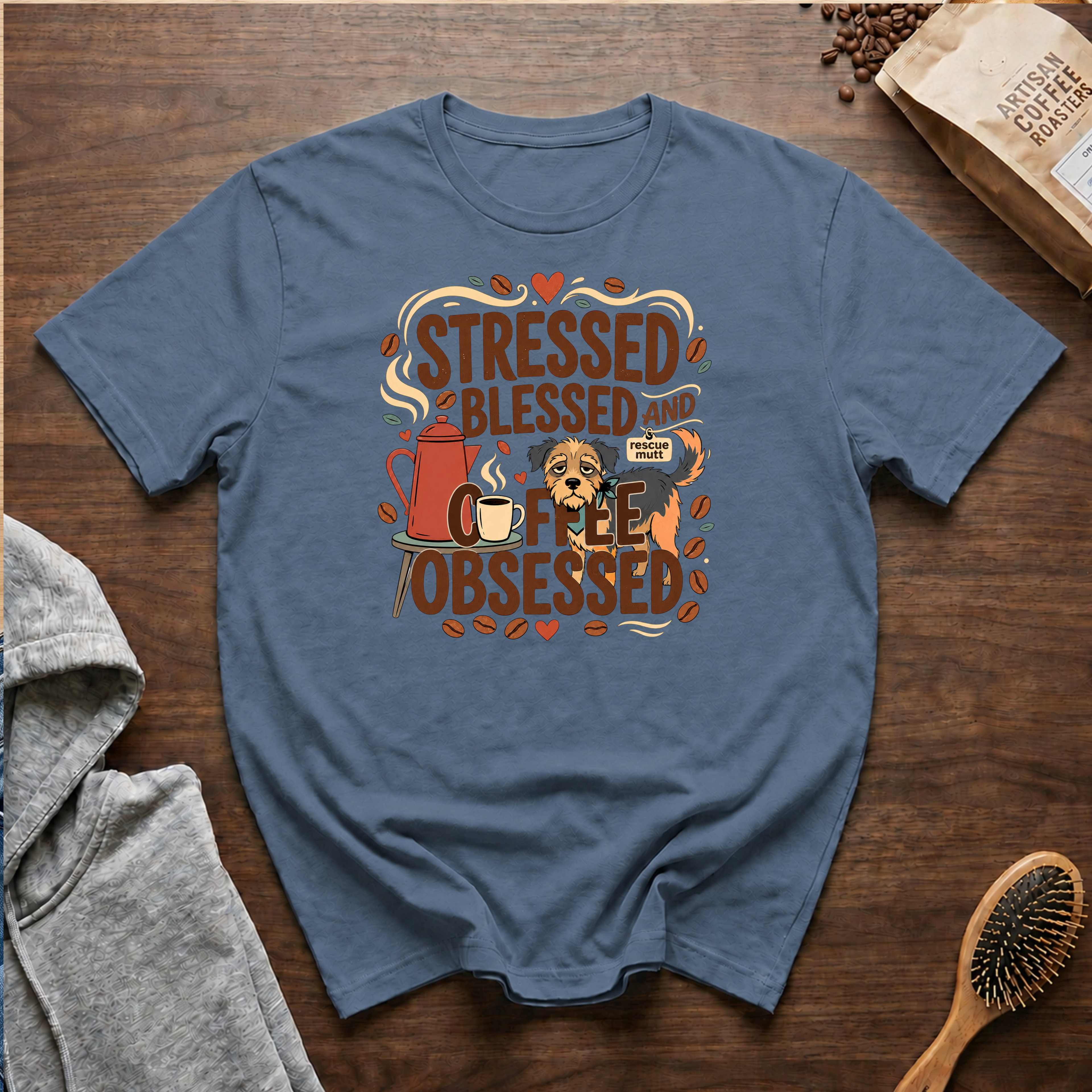 Stressed Blessed and Coffee Obsessed T-Shirt