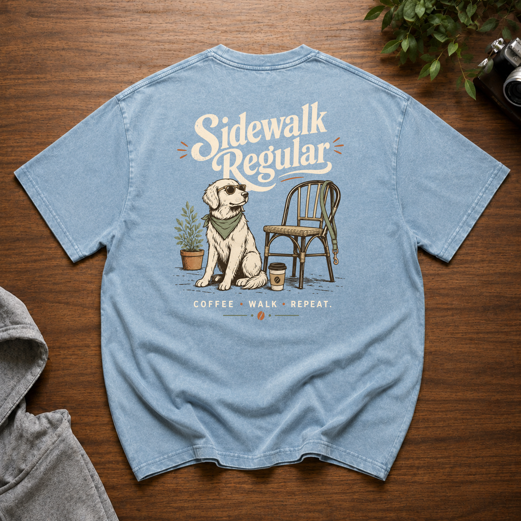 Sidewalk Regular Snow Washed Oversized Cotton T-Shirt