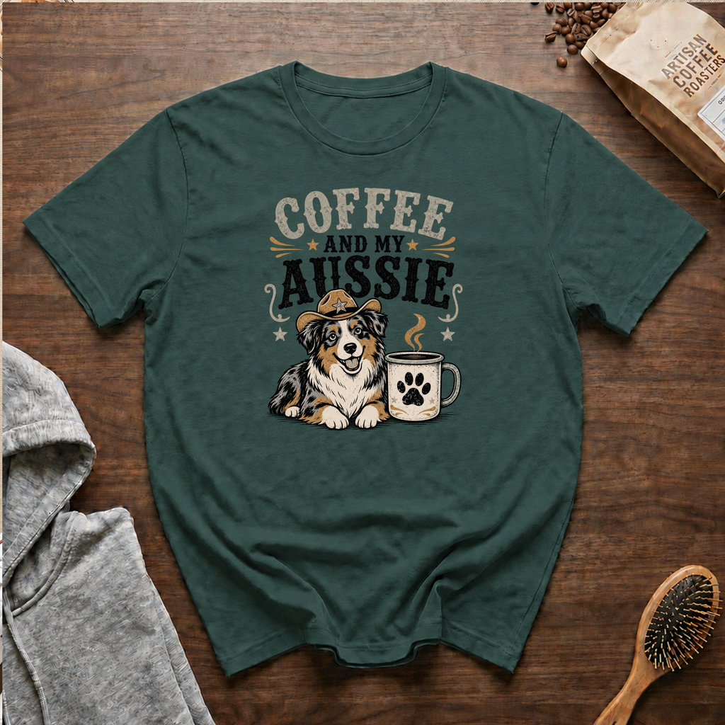 Coffee and My Aussie T-Shirt