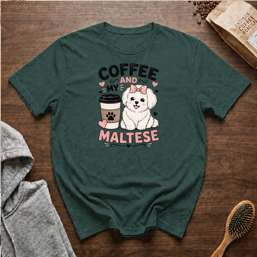 Coffee and My Maltese T-Shirt