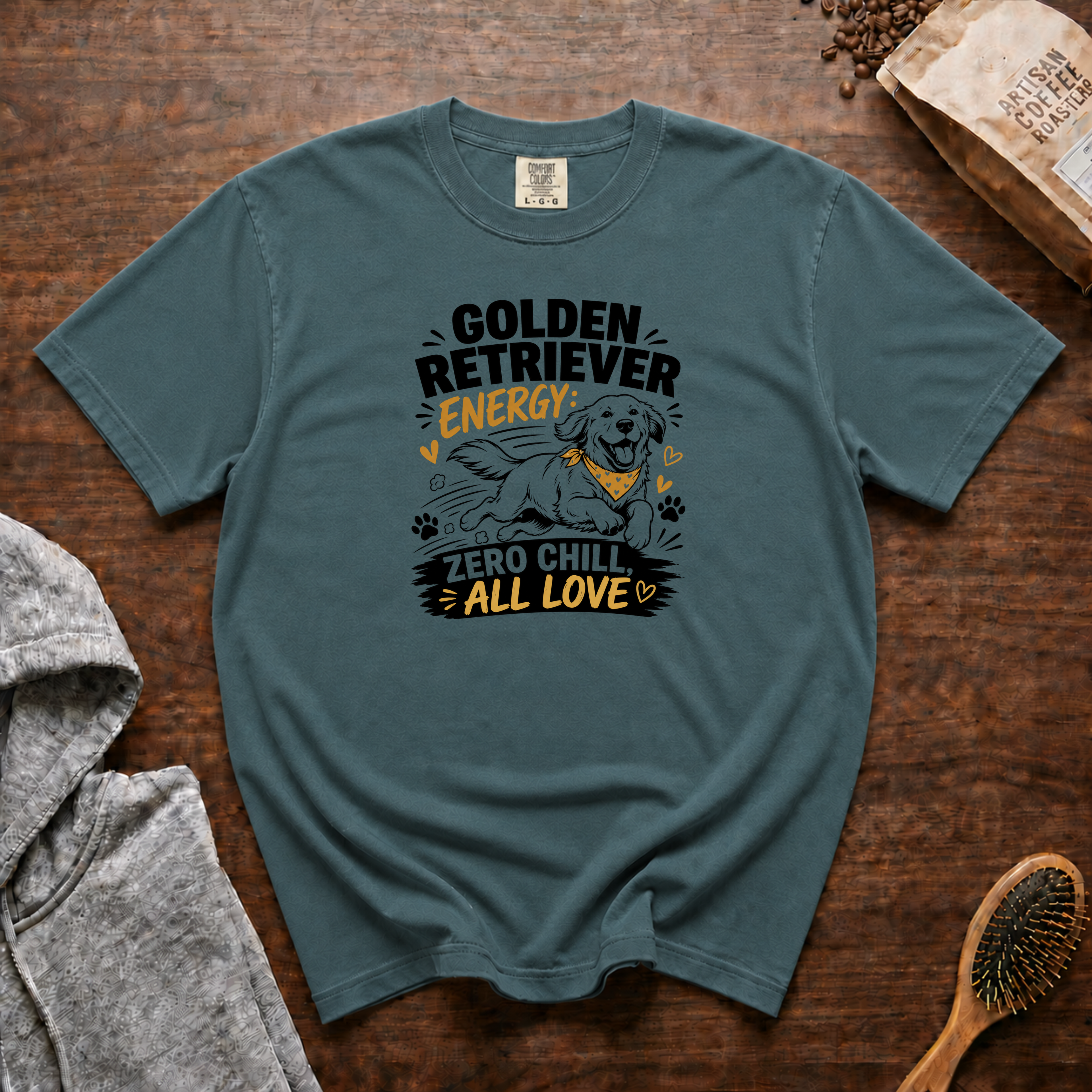 Golden Retriever Energy T-Shirt | Golden Retriever Dog Tee