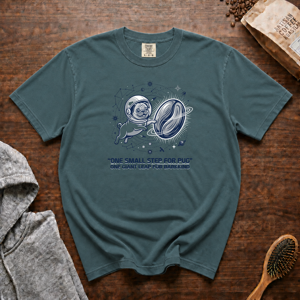 One Small Step For Pug T-Shirt | Funny Pug Dog Lover Tee