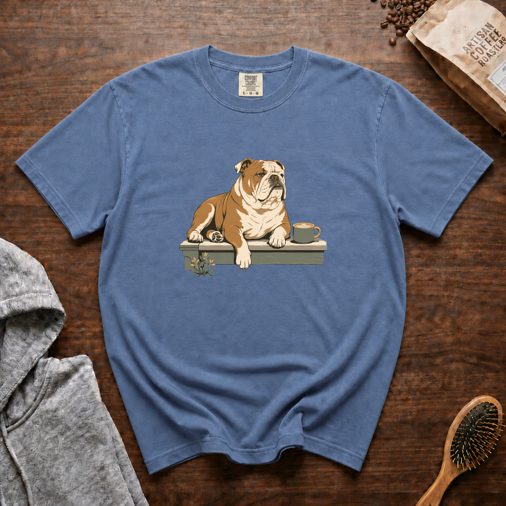 Bulldog Slow Sip House Roast T-Shirt | Bulldog Coffee Tee
