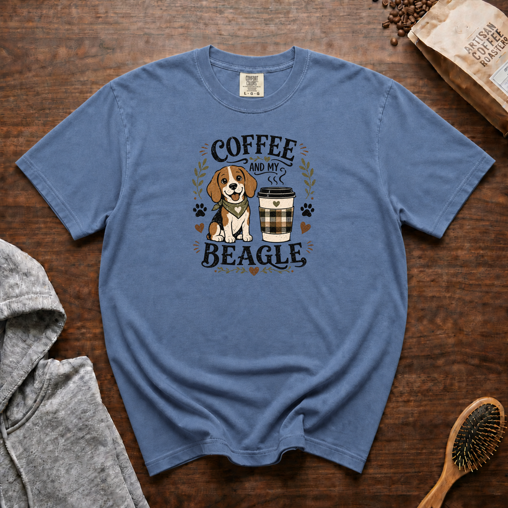Coffee And My Beagle T-Shirt | Beagle Dog Lover Coffee Tee