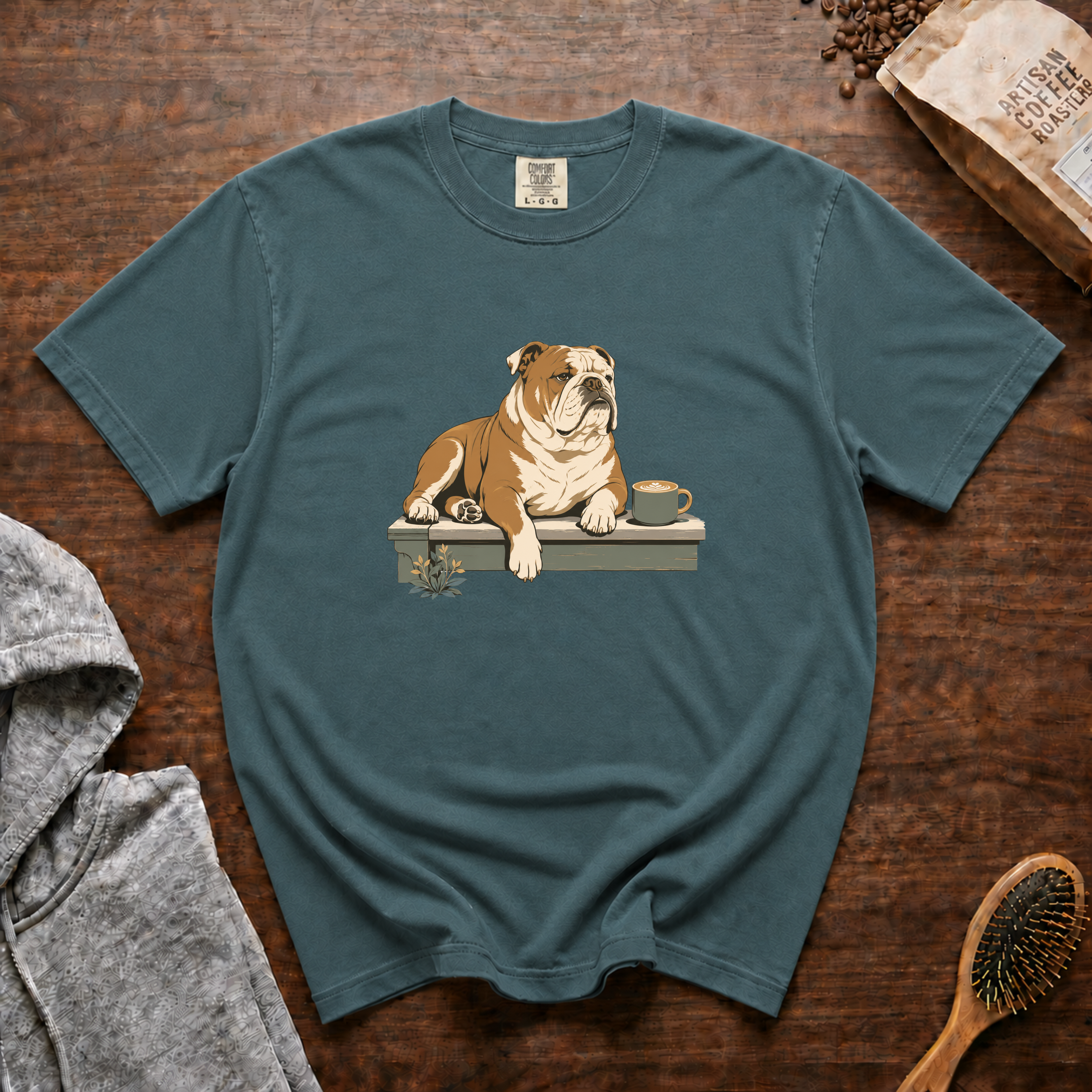 Bulldog Slow Sip House Roast T-Shirt | Bulldog Coffee Tee