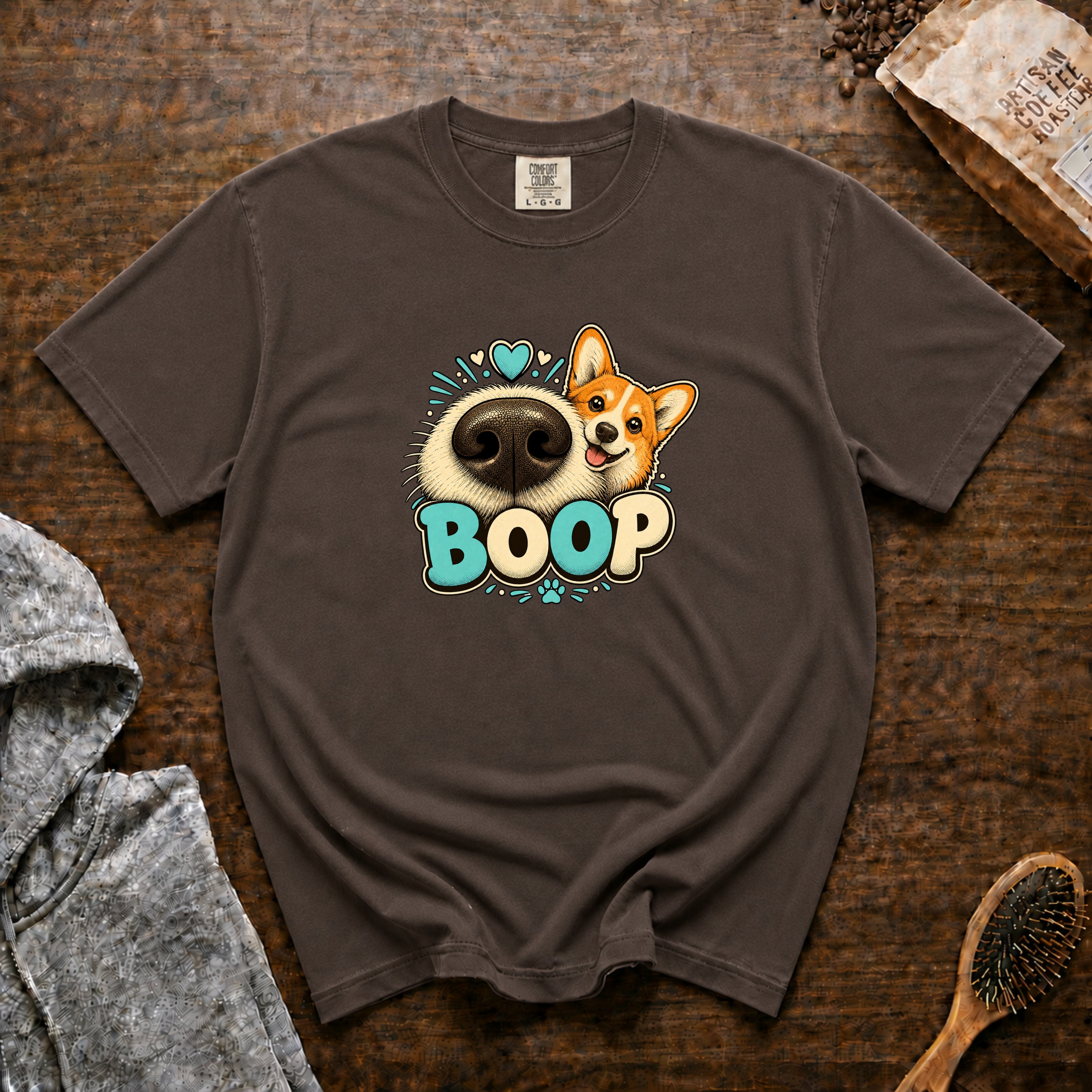Boop Corgi 1 T-Shirt — Espresso