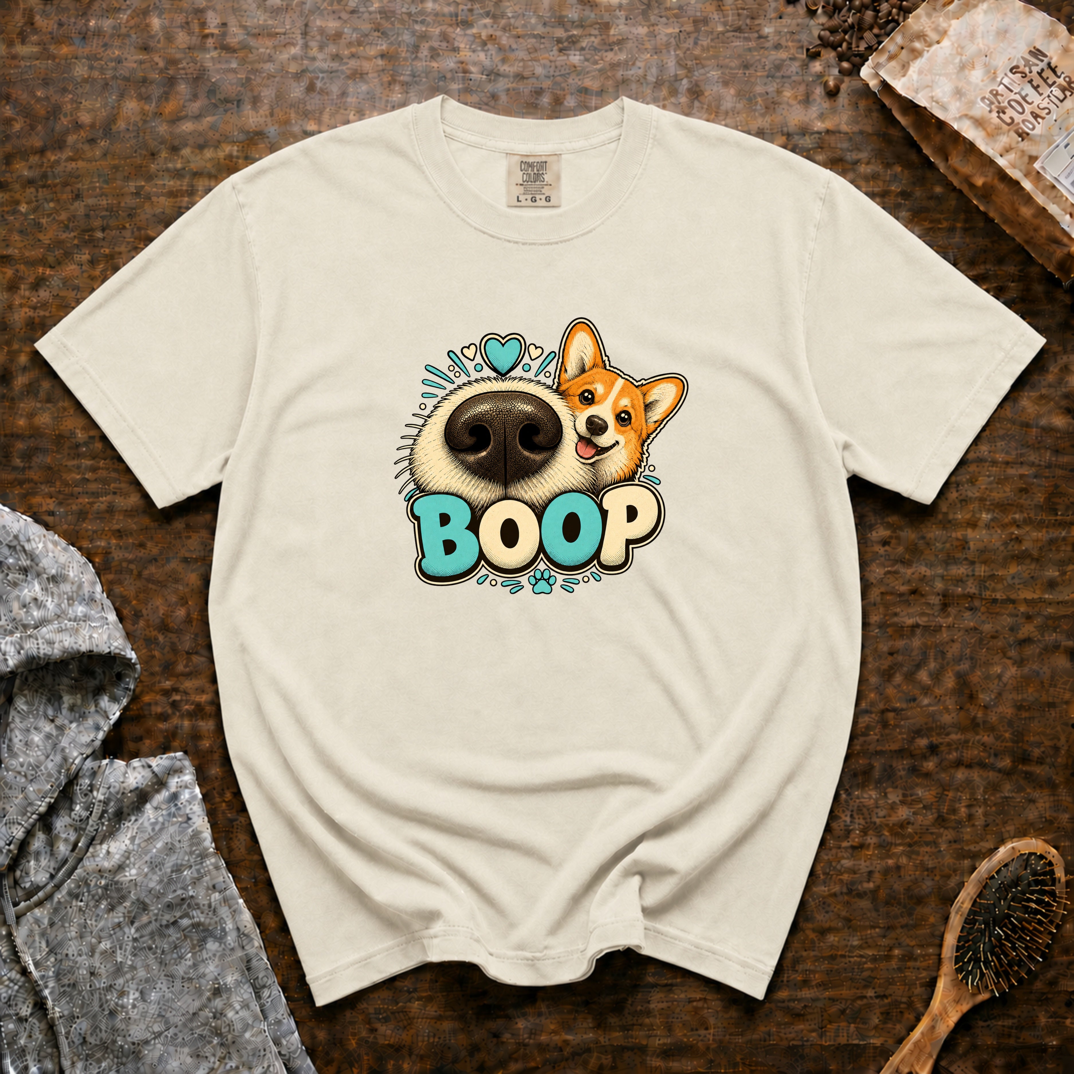 Boop Corgi 1 T-Shirt — Ivory