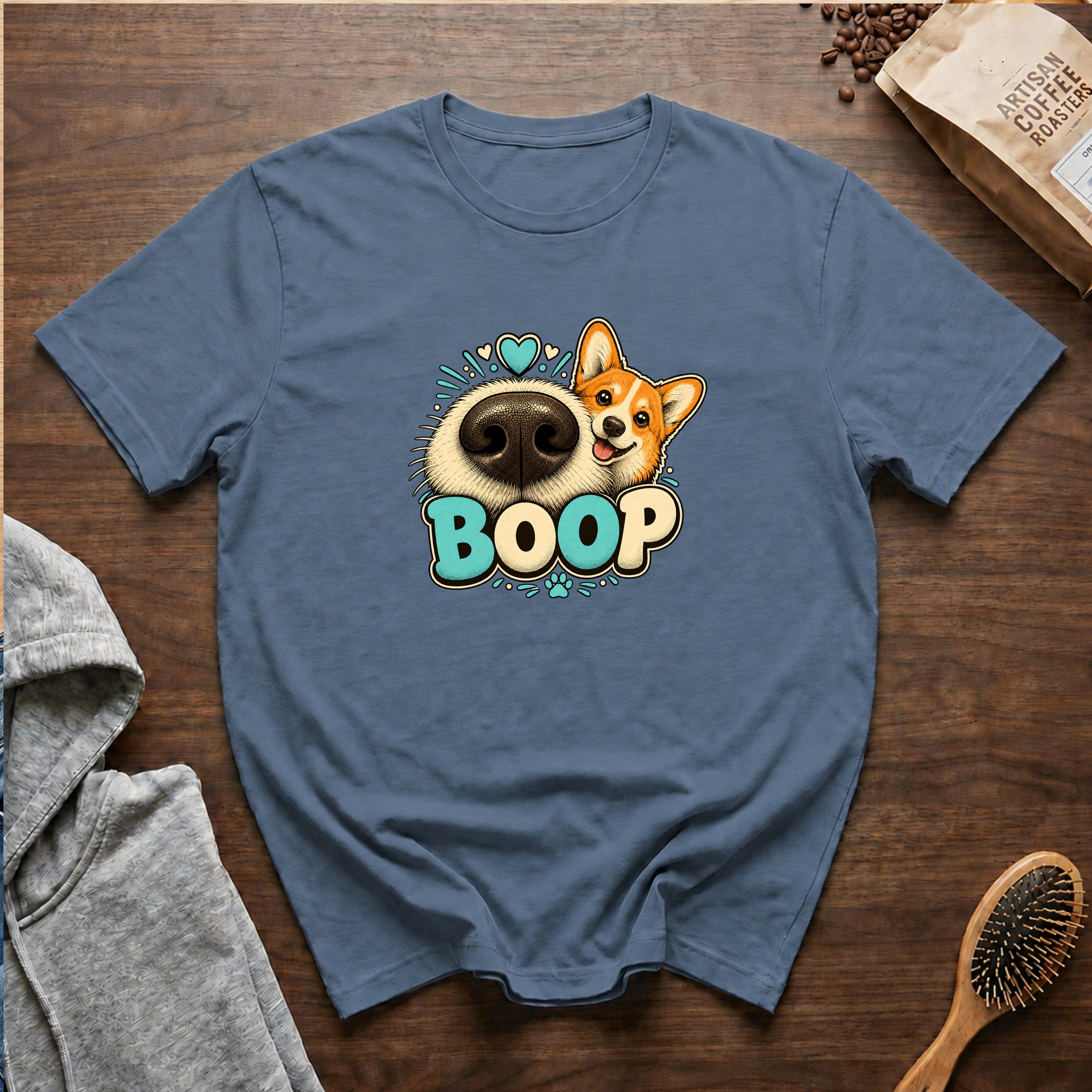 Boop CorgiT-Shirt — Blue Jean