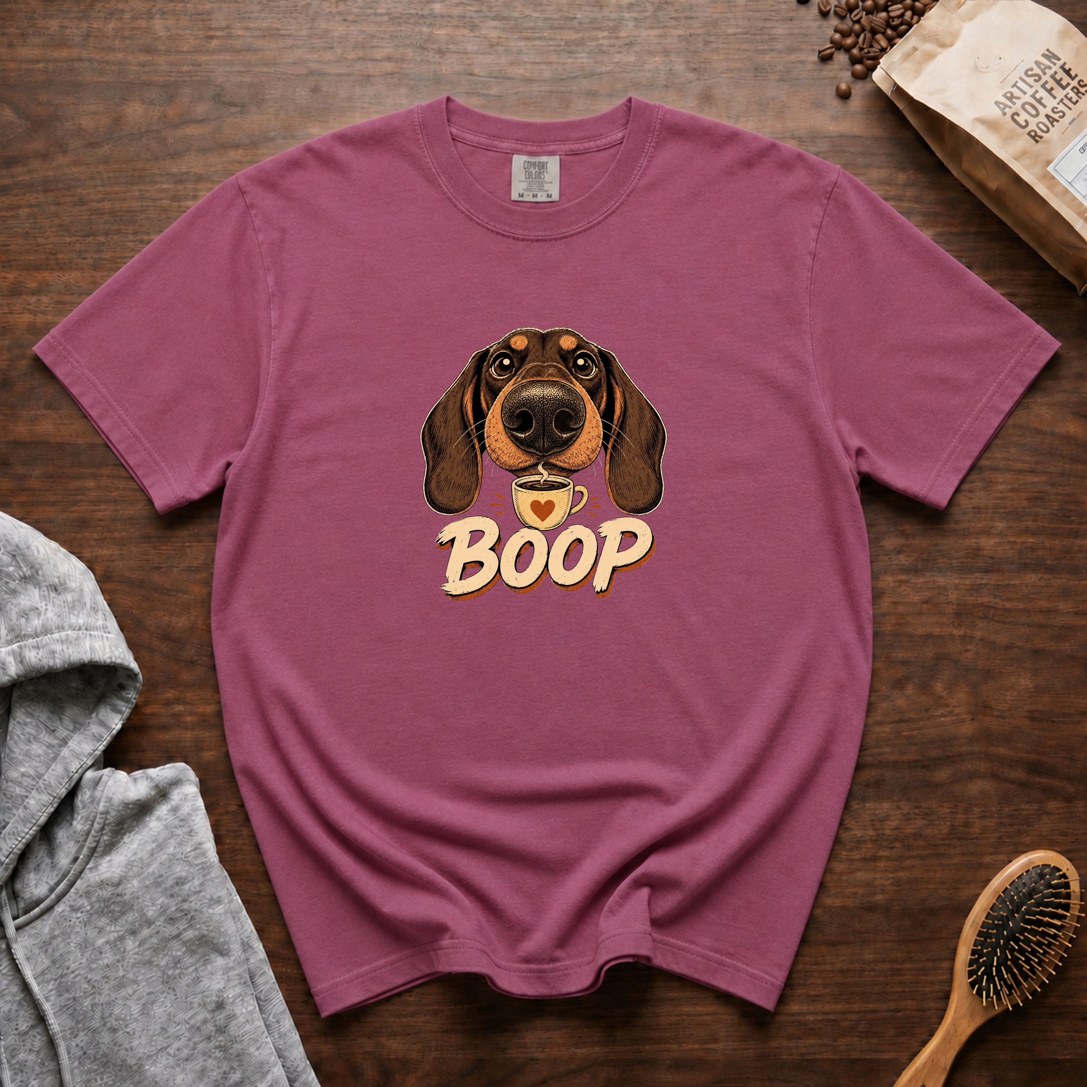 Boop Dachshund T-Shirt — Berry