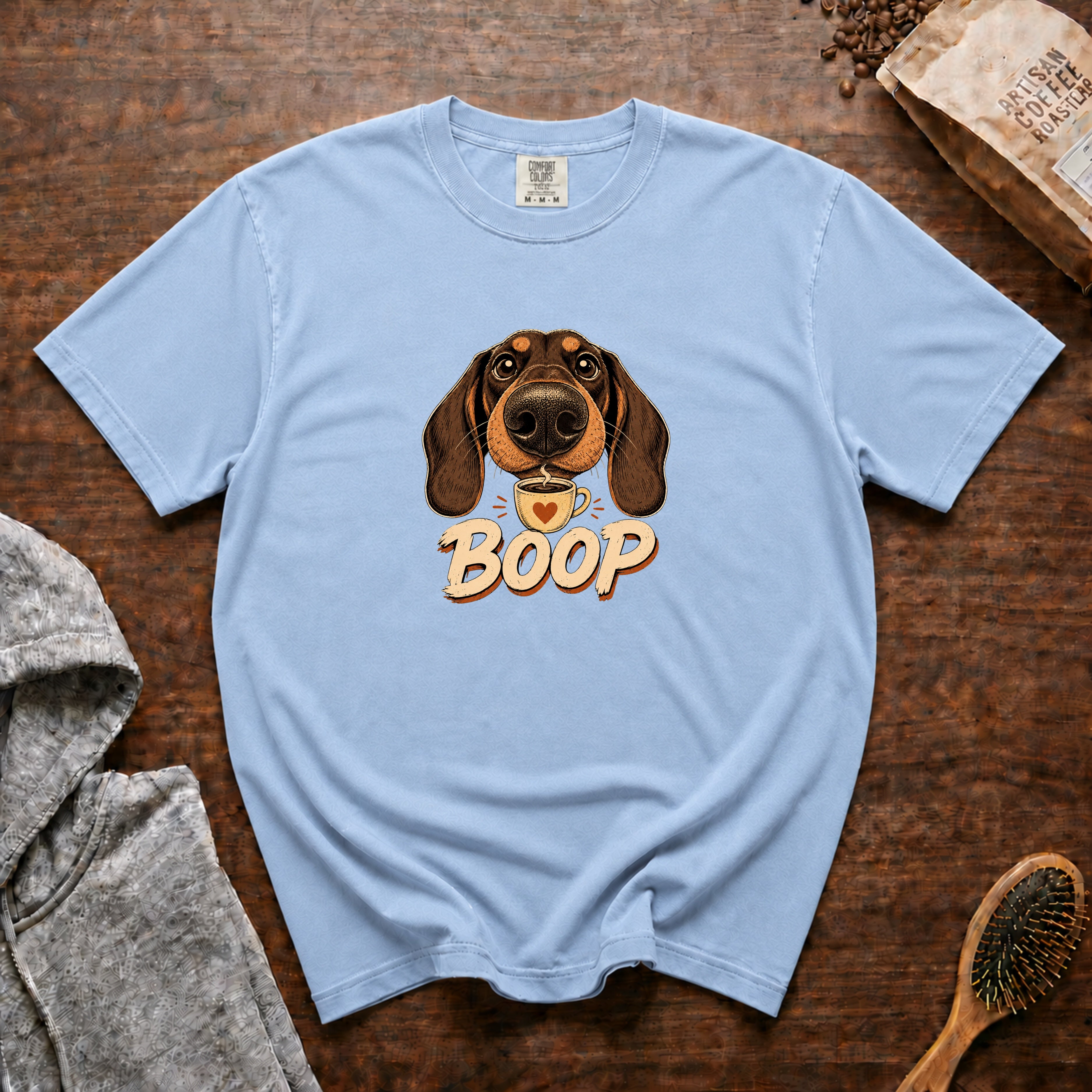 Boop Dachshund T-Shirt — Chambray