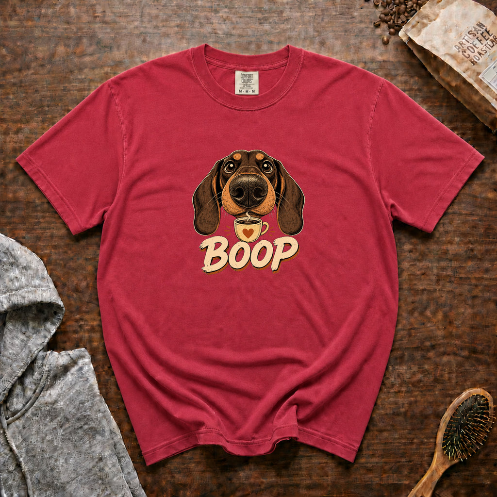 Boop Dachshund T-Shirt — Crimson