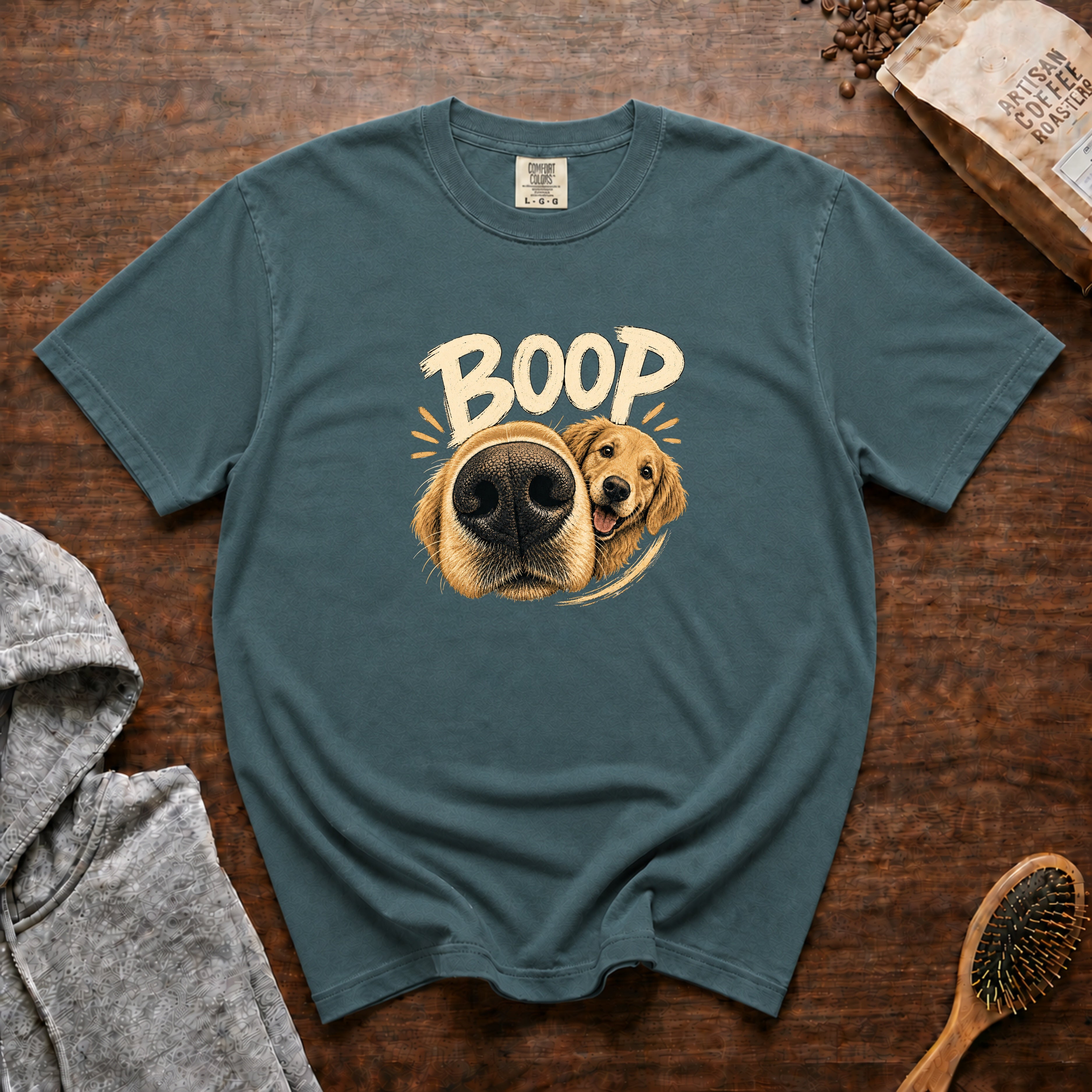 Boop Golden T-Shirt — Blue Spruce