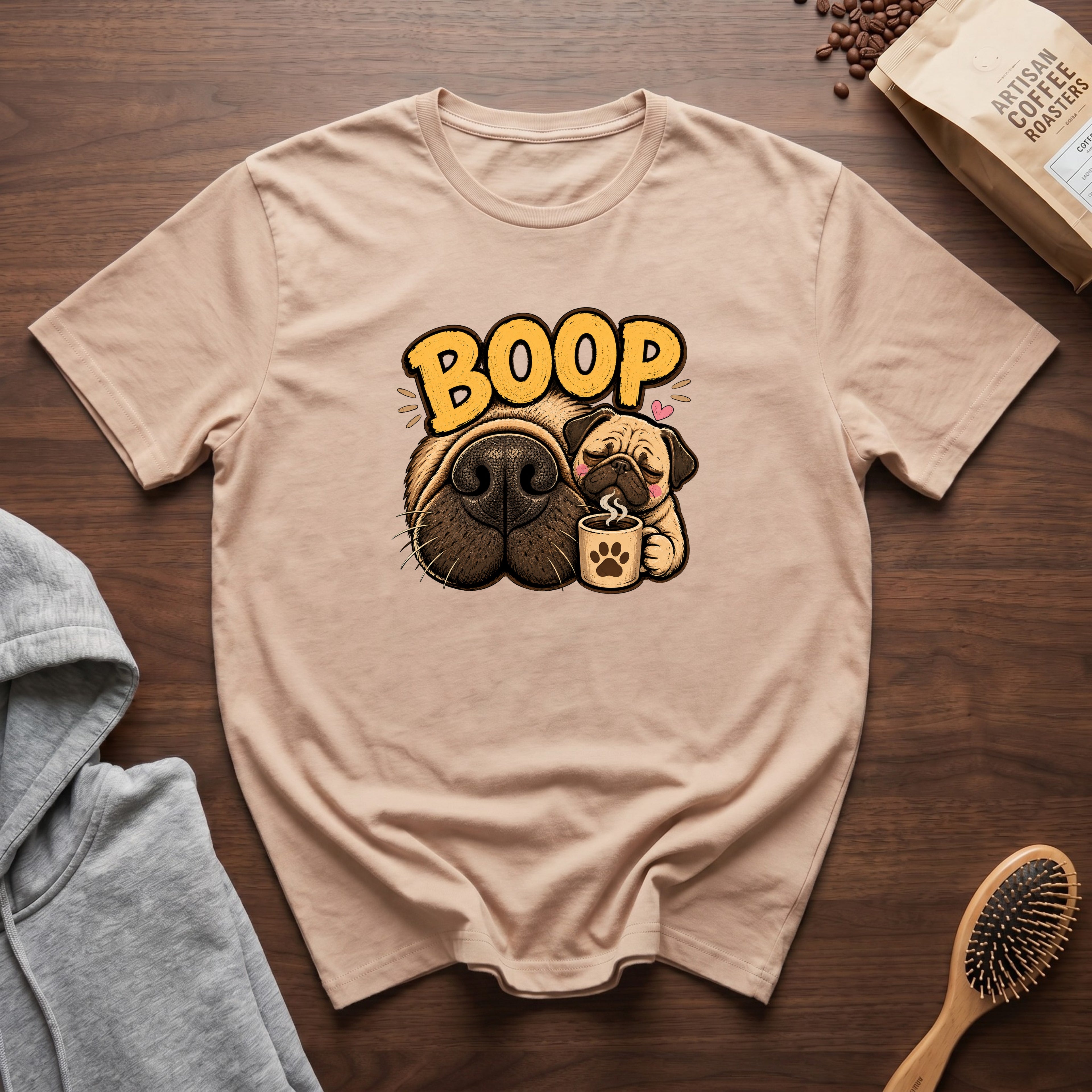 Boop Pug T-Shirt — Ivory