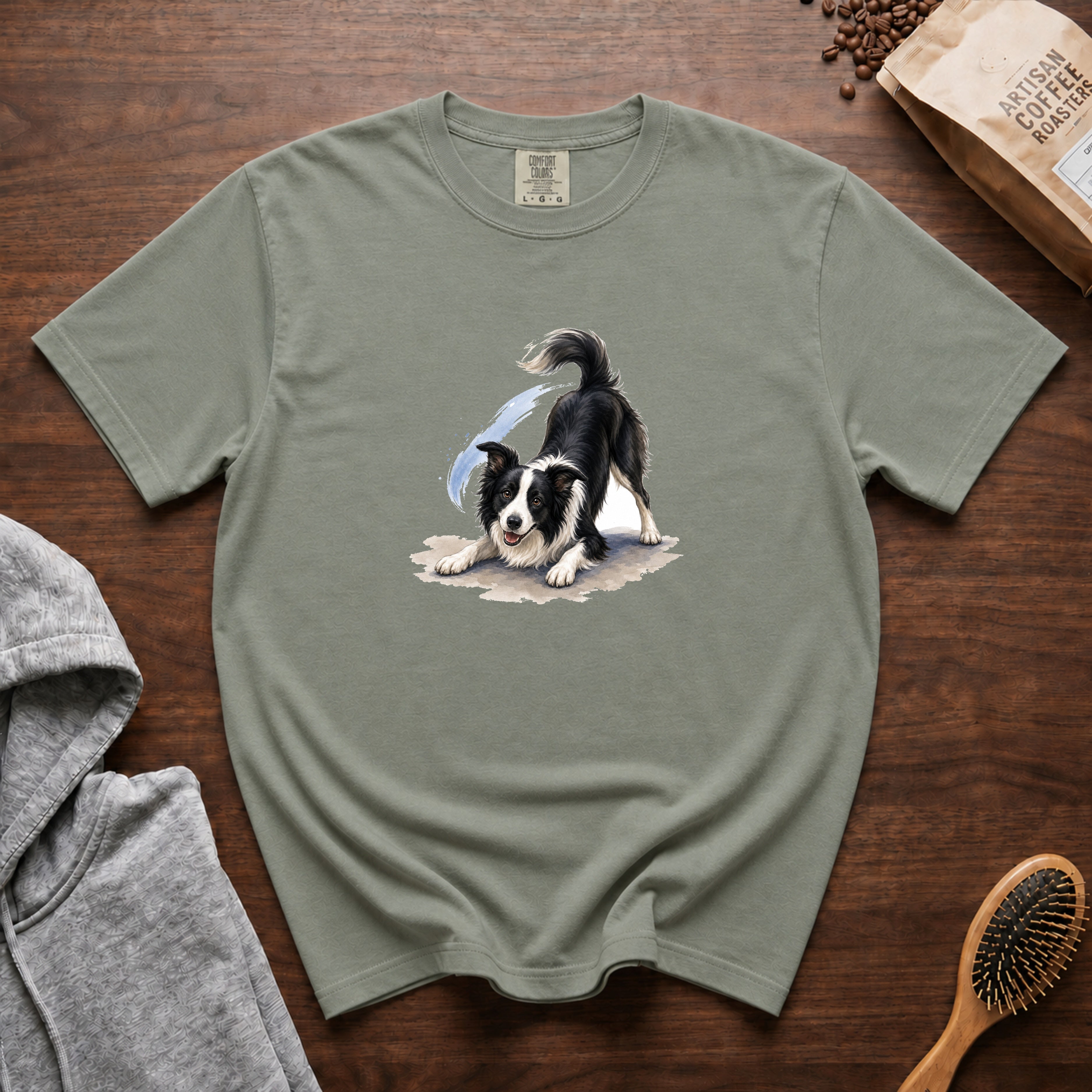 Border Collie Ready T-Shirt — Bay