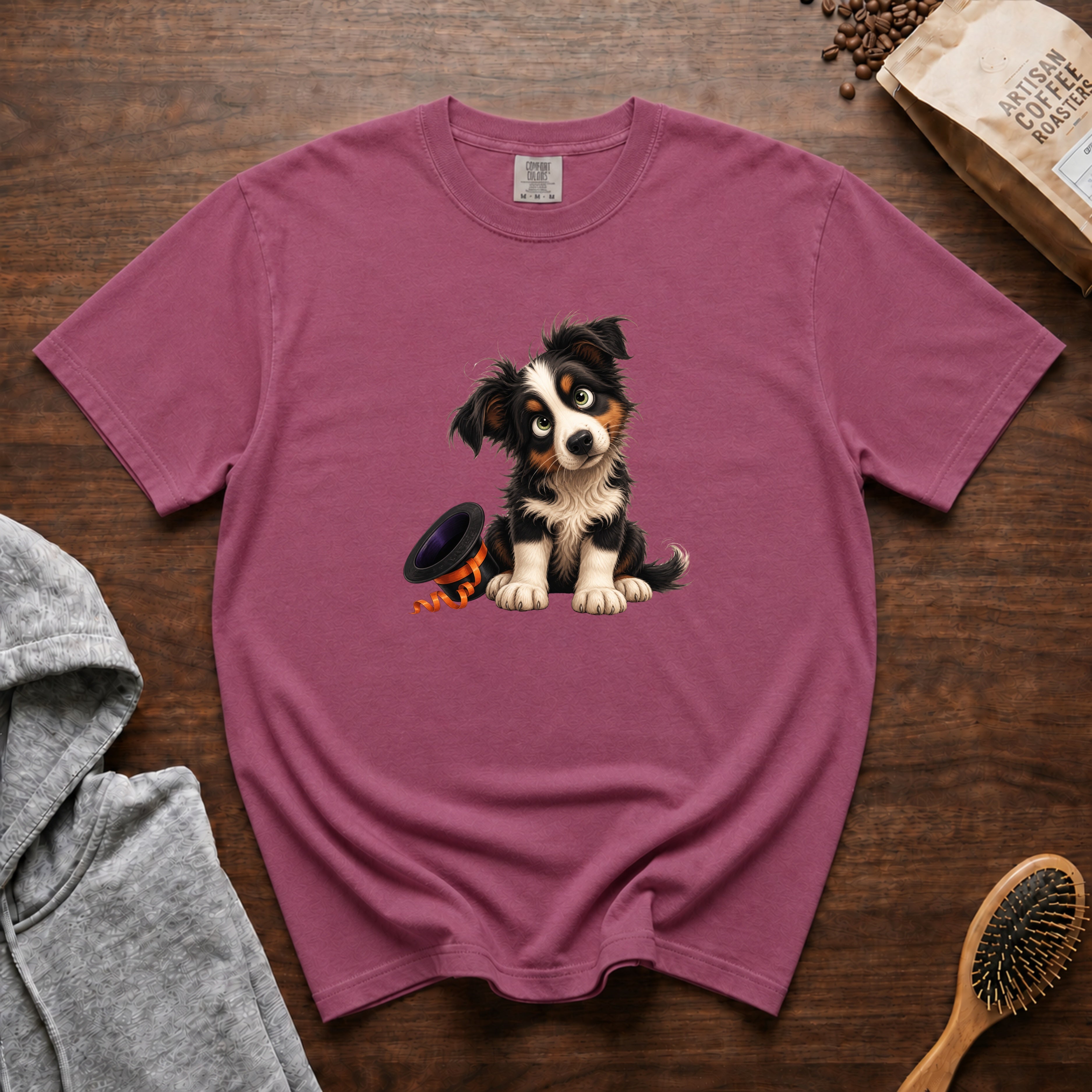 Border Collie T-Shirt — Berry