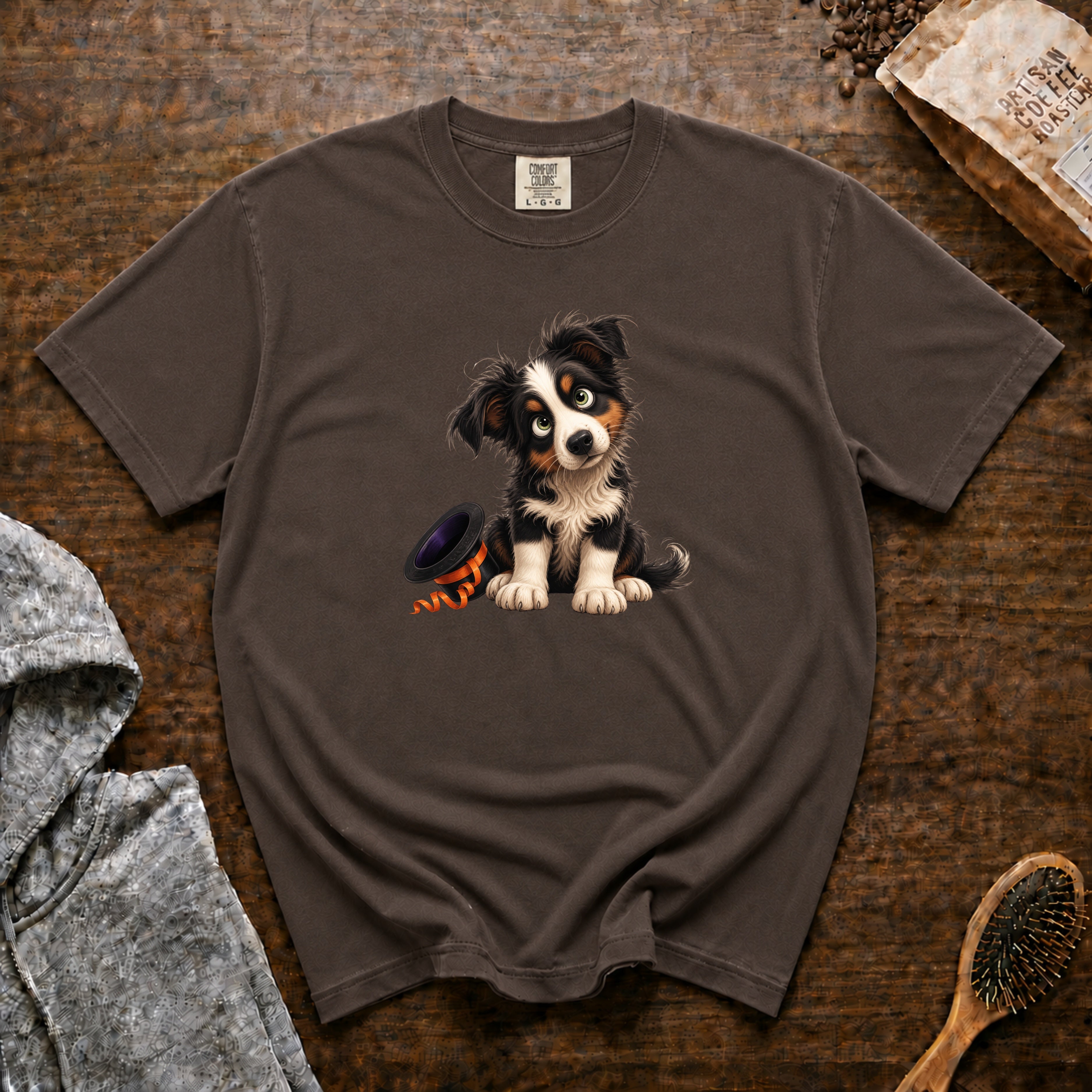 Border Collie T-Shirt — Espresso