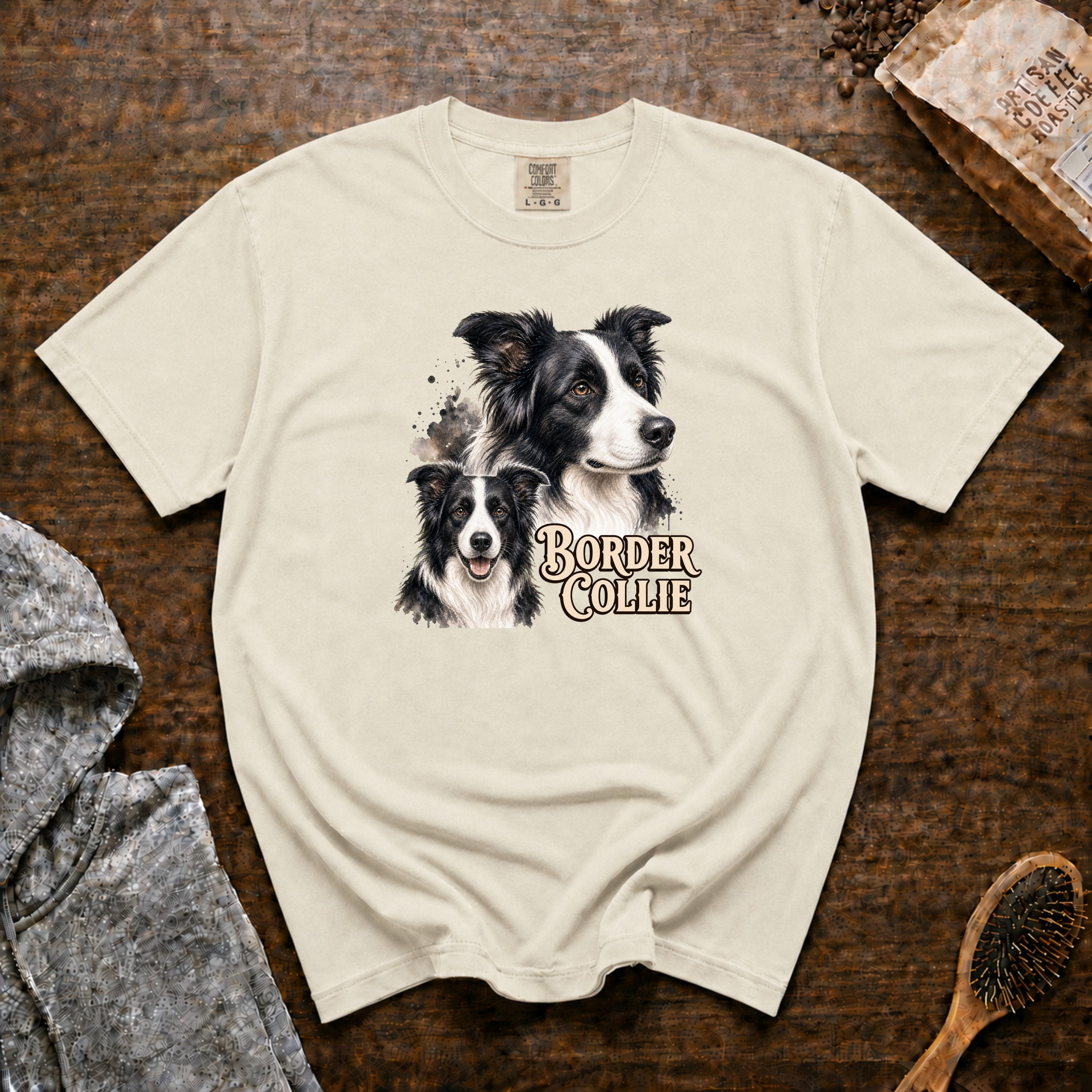 Border Collie T-Shirt — Ivory