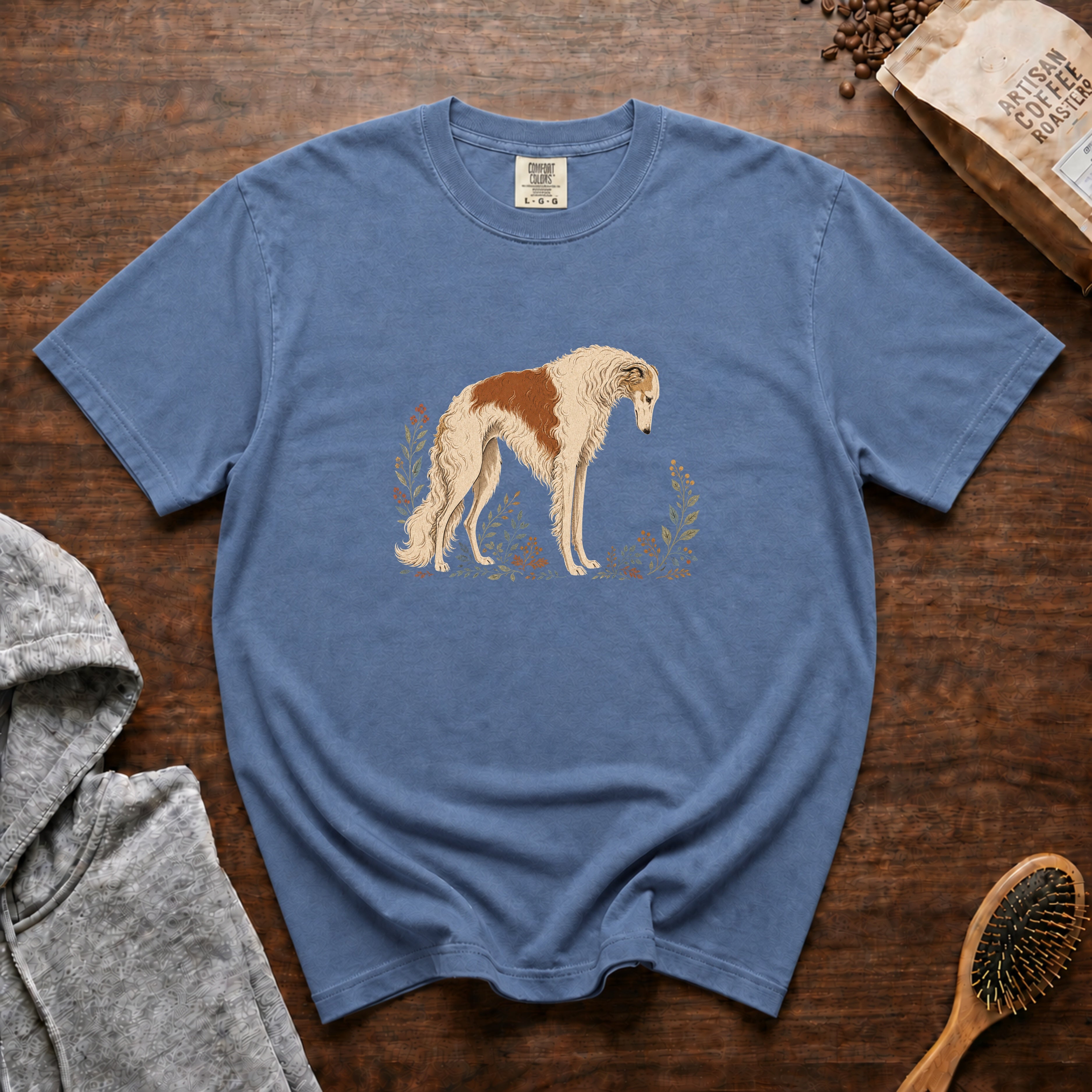 Borzoi T-Shirt — Blue Jean