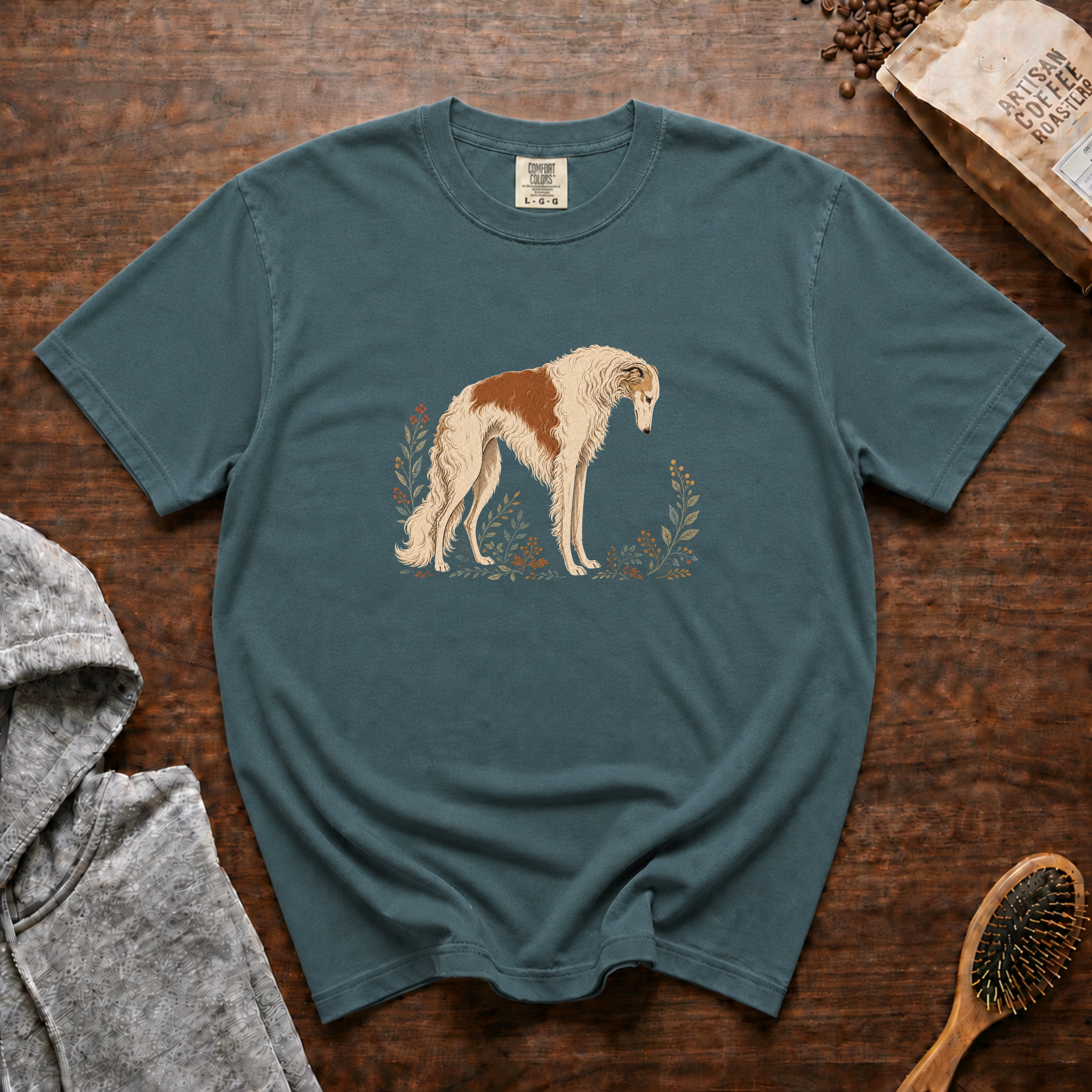 Borzoi T-Shirt — Blue Spruce