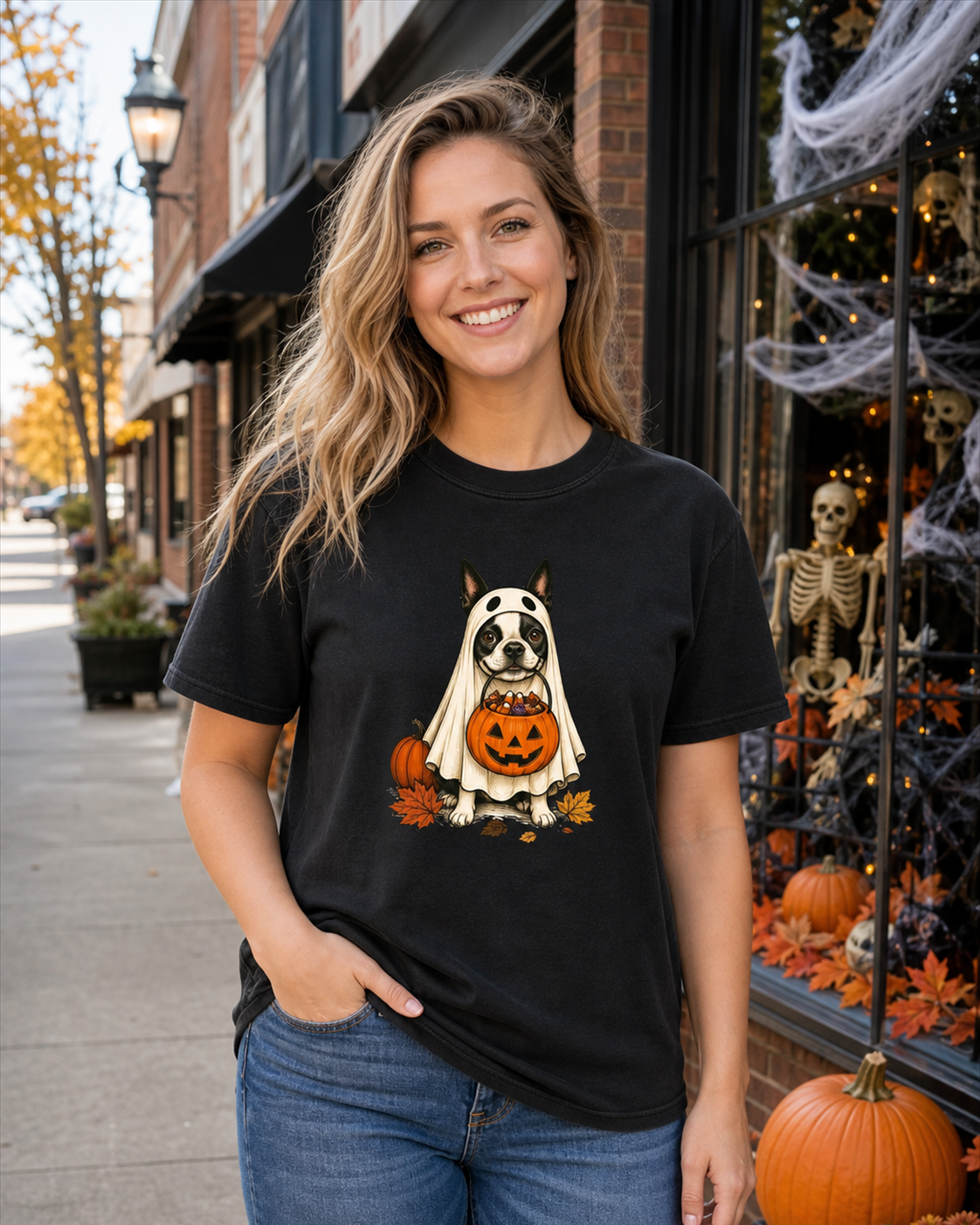 Boston Terrier Halloween T-Shirt