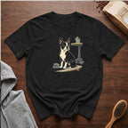 Boston Terrier Sidewalk Espresso T-Shirt — Black