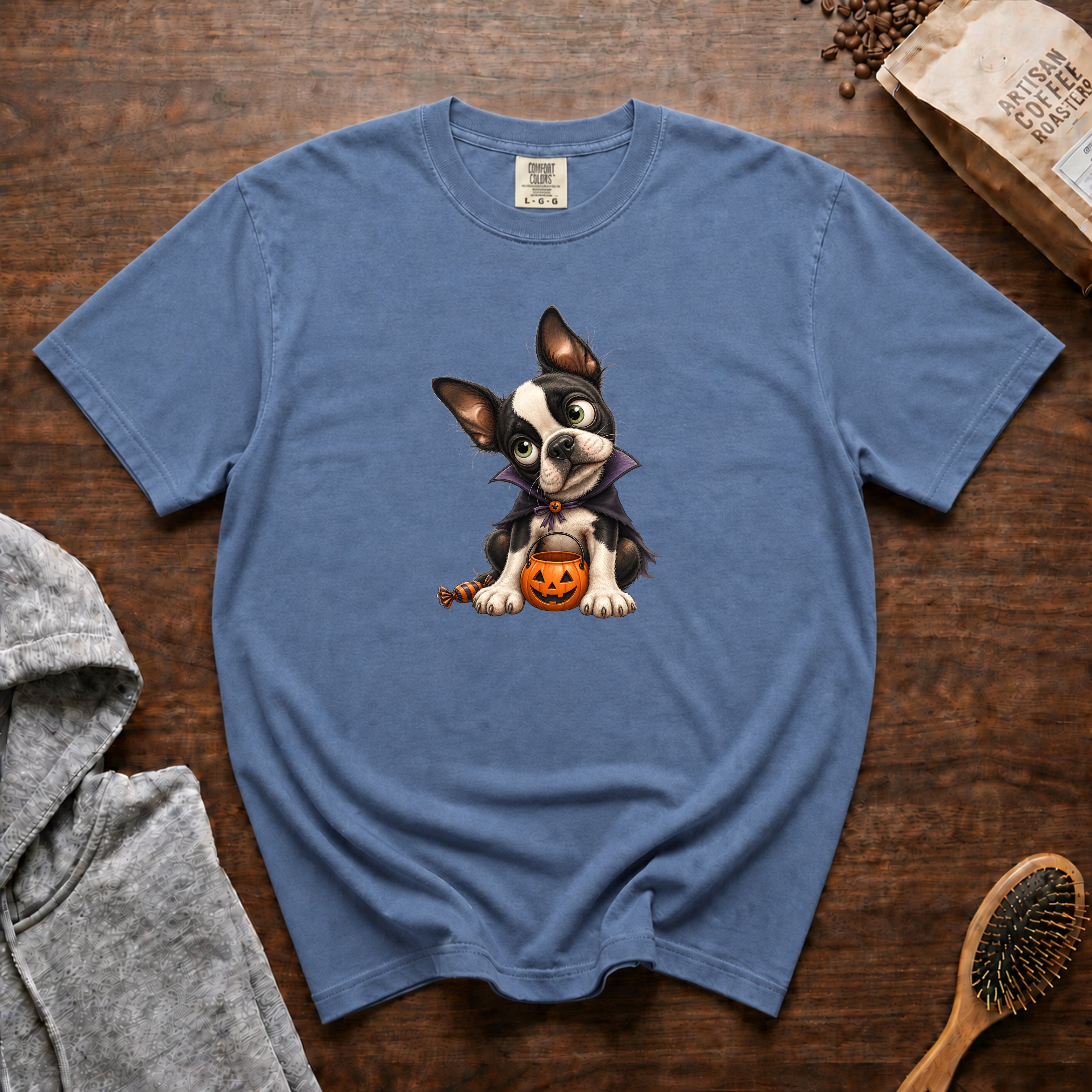 Boston Terrier T-Shirt — Blue Jean