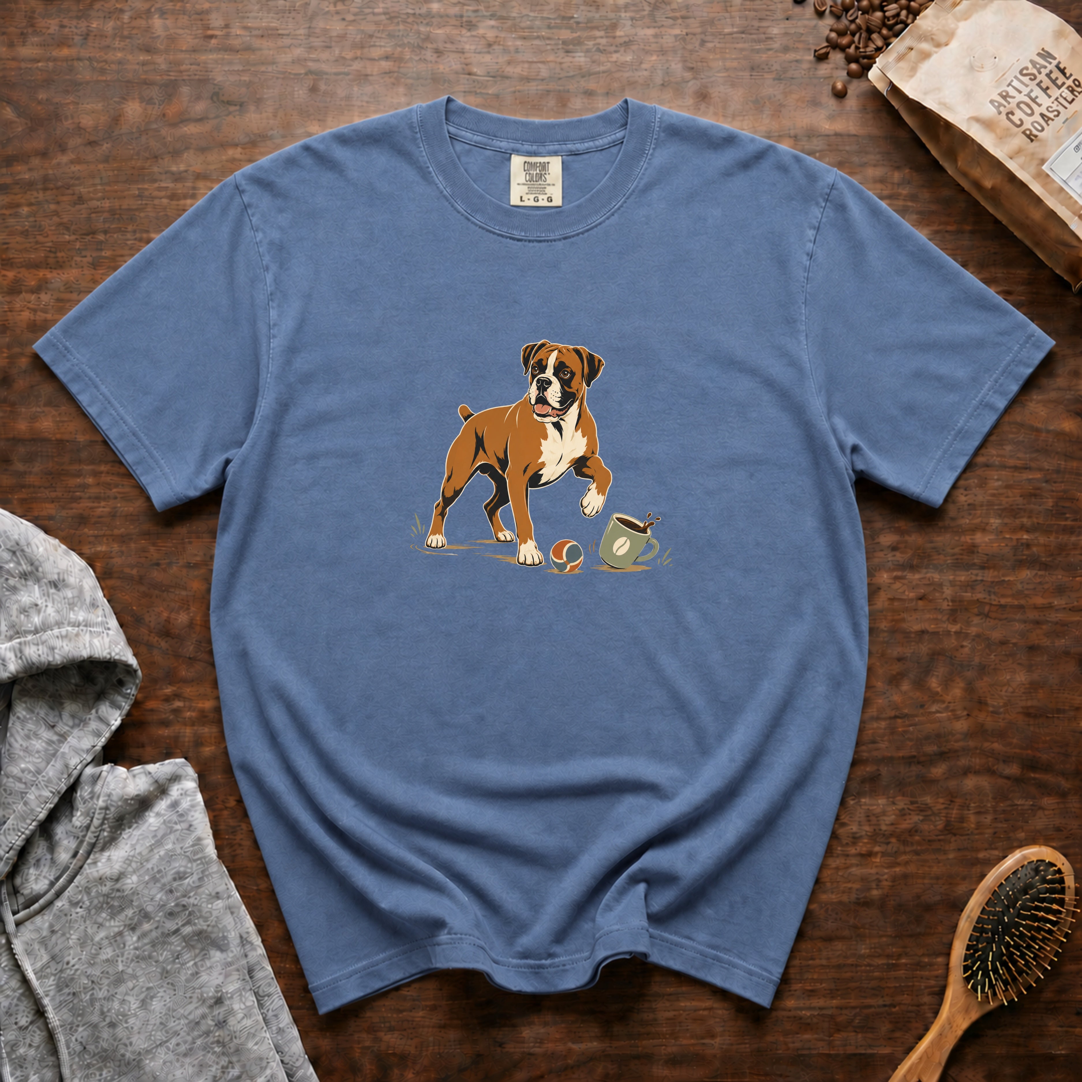 Boxer Bounce Back Brew 1 T-Shirt — Blue Jean