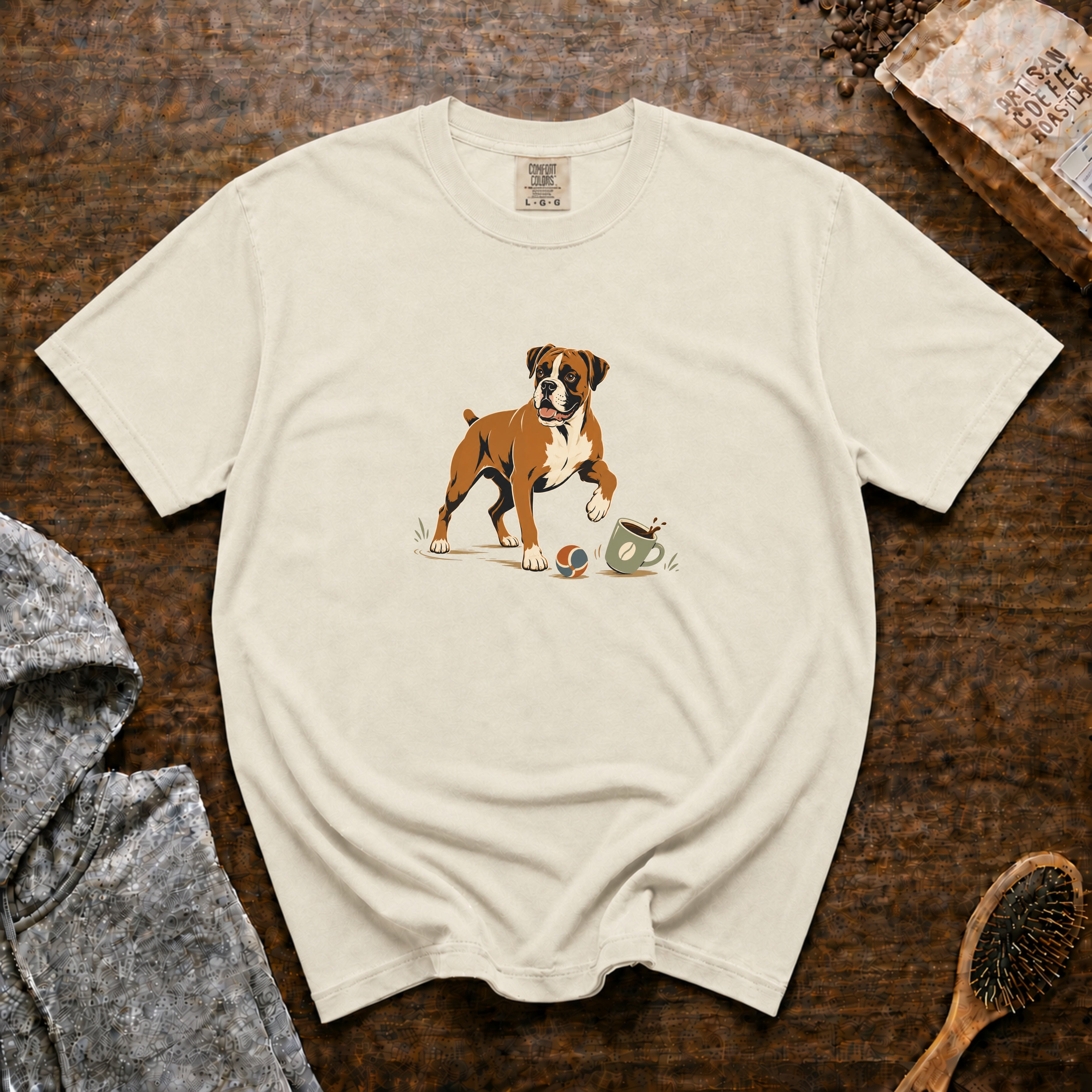 Boxer Bounce Back Brew 1 T-Shirt — Ivory